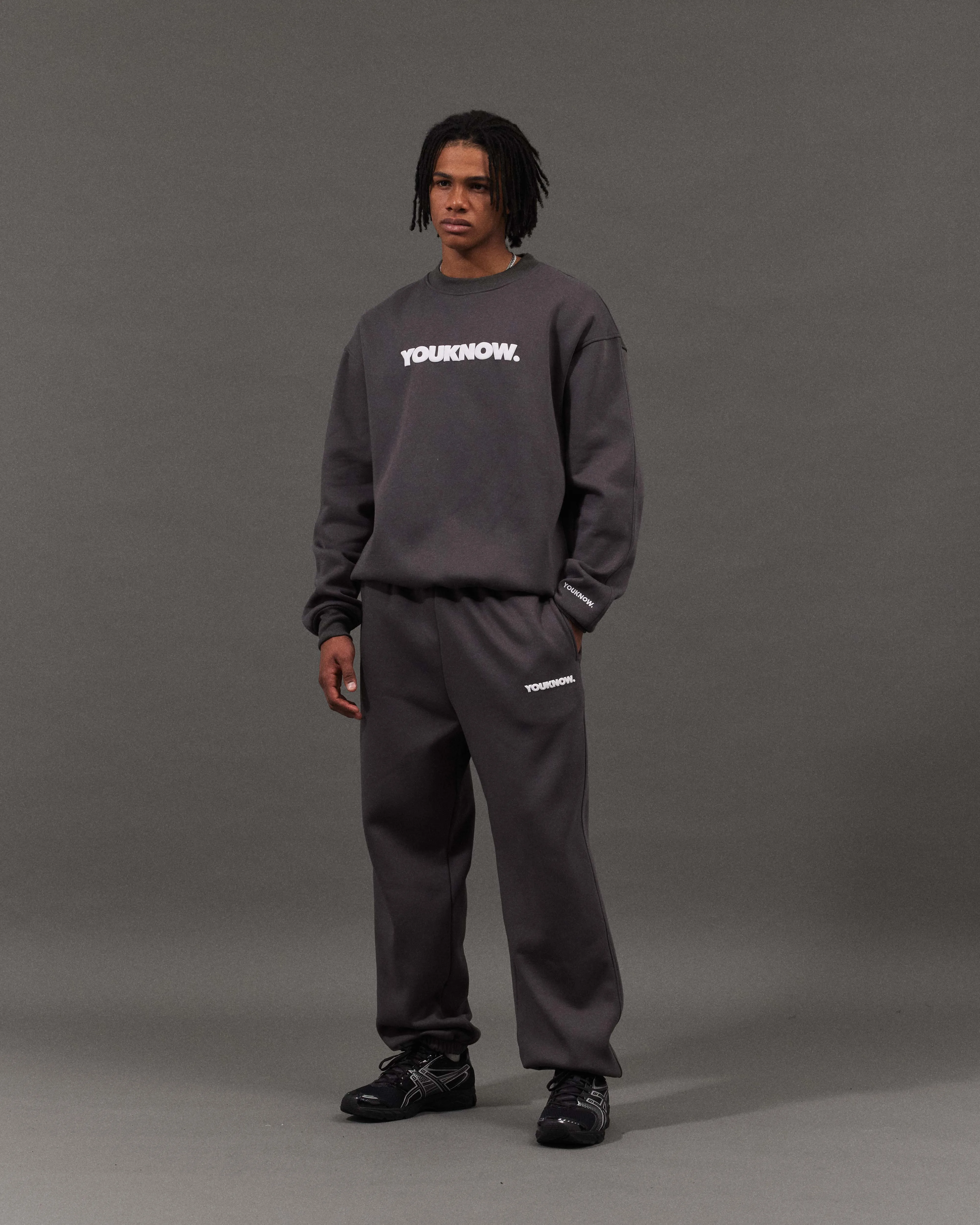 BLOCK CUFFED SWEATPANTS | Slate