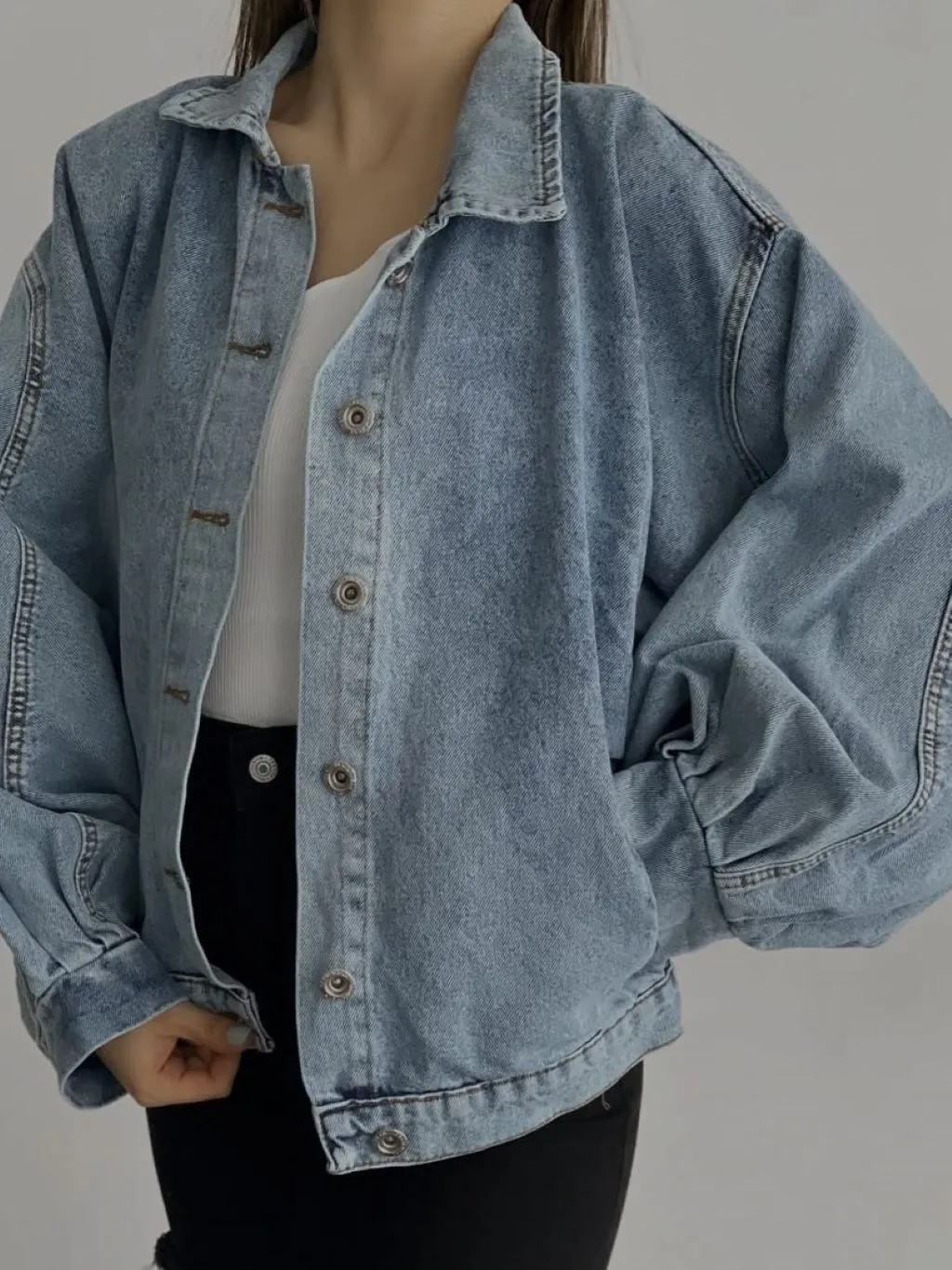 Blue Oversized Denim Jacket