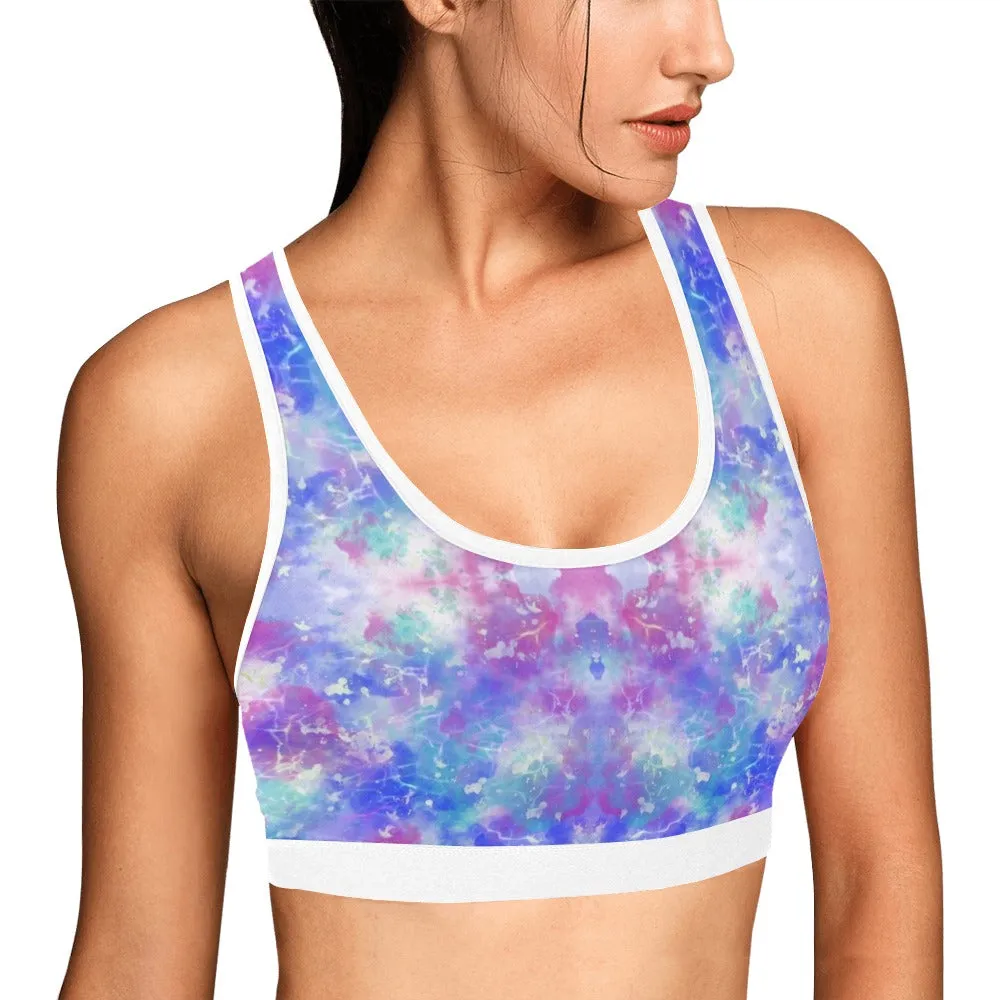 Blue Pink Aqua Sports Top up to 3 XL