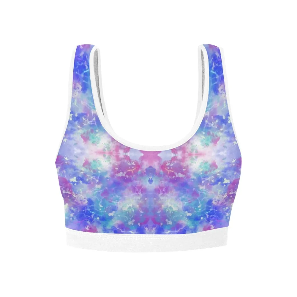 Blue Pink Aqua Sports Top up to 3 XL