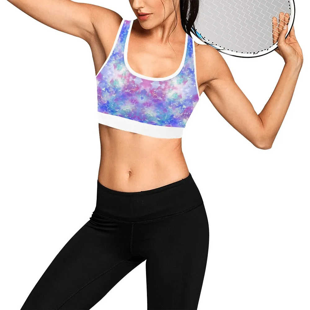 Blue Pink Aqua Sports Top up to 3 XL