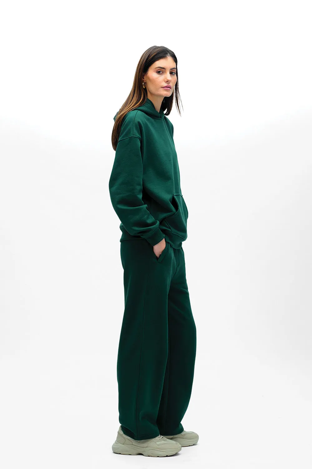 Bottle Green Wear A Hug Oversized Hoodie