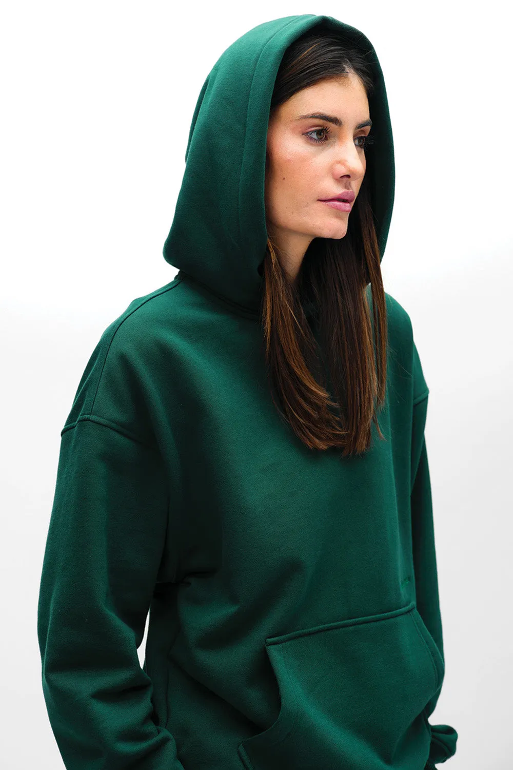 Bottle Green Wear A Hug Oversized Hoodie