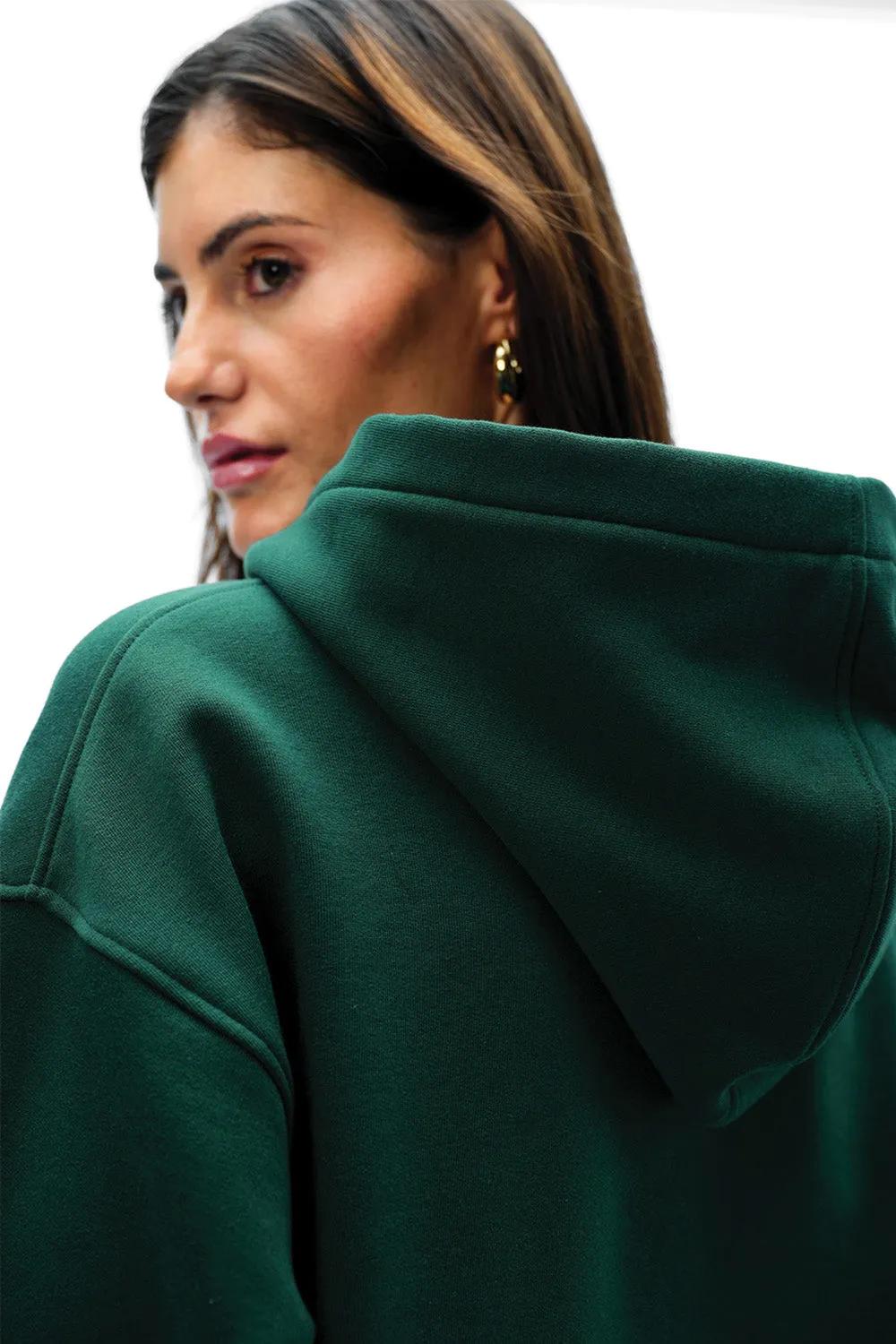 Bottle Green Wear A Hug Oversized Hoodie