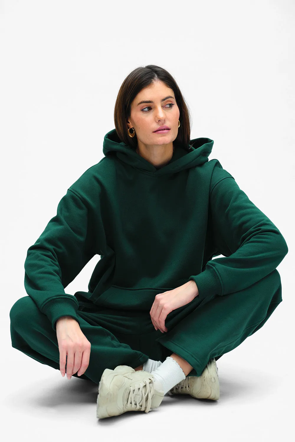 Bottle Green Wear A Hug Oversized Hoodie