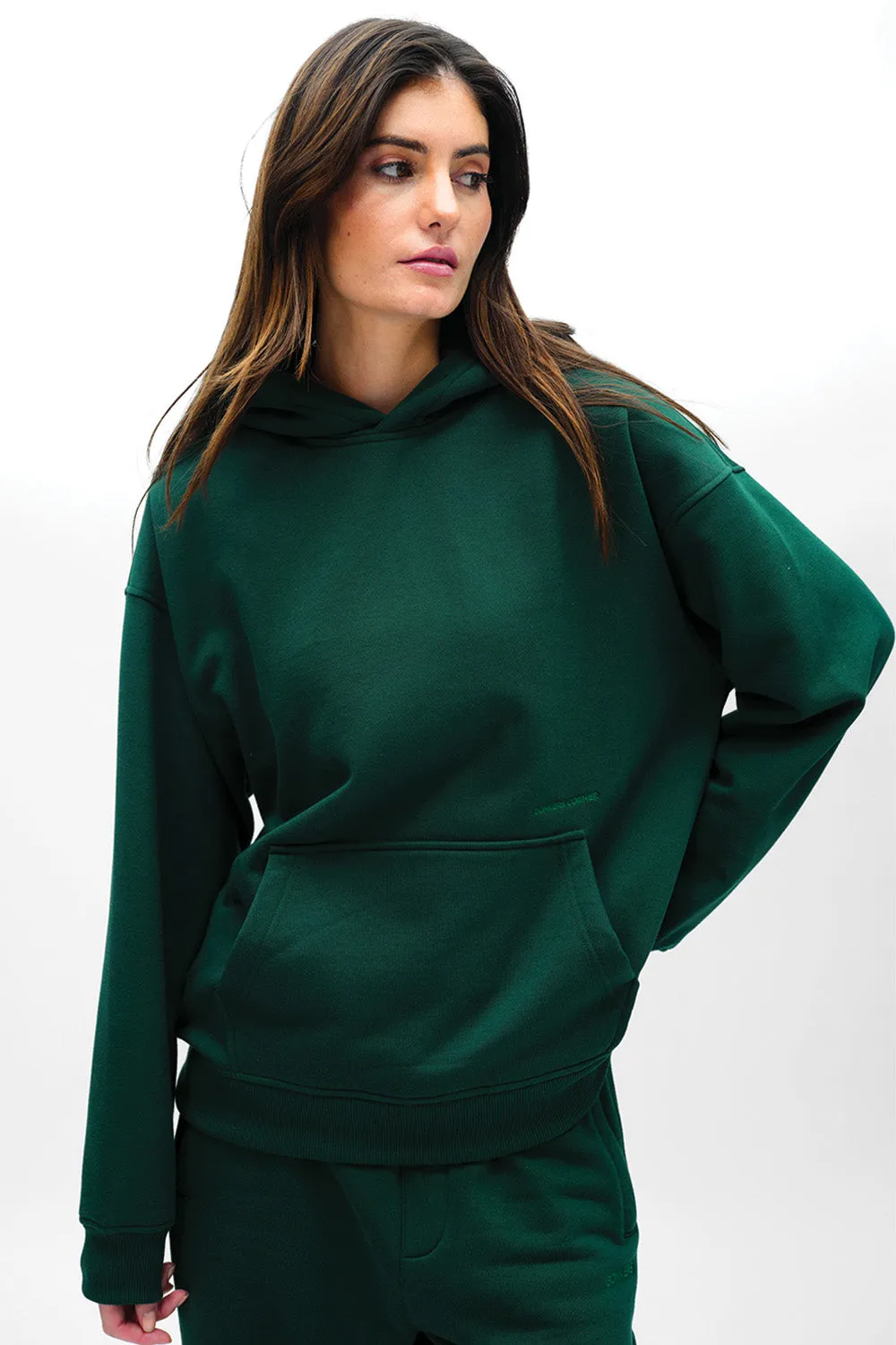 Bottle Green Wear A Hug Oversized Hoodie