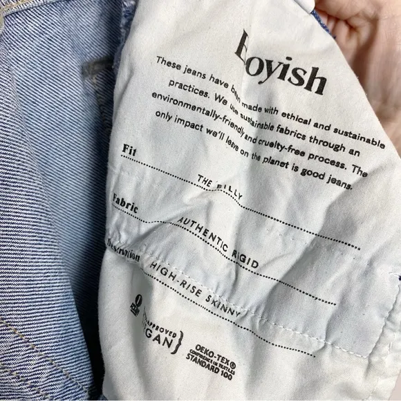 Boyish Billy High Rise Authentic Rigid Skinny Jeans in Far Country