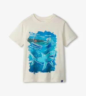 Boys Beware of Shark Graphic Tee