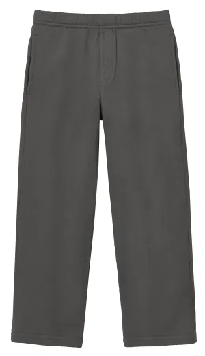 Boys Soft Cotton Fleece Straight Leg Pocket Pant | Charcoal