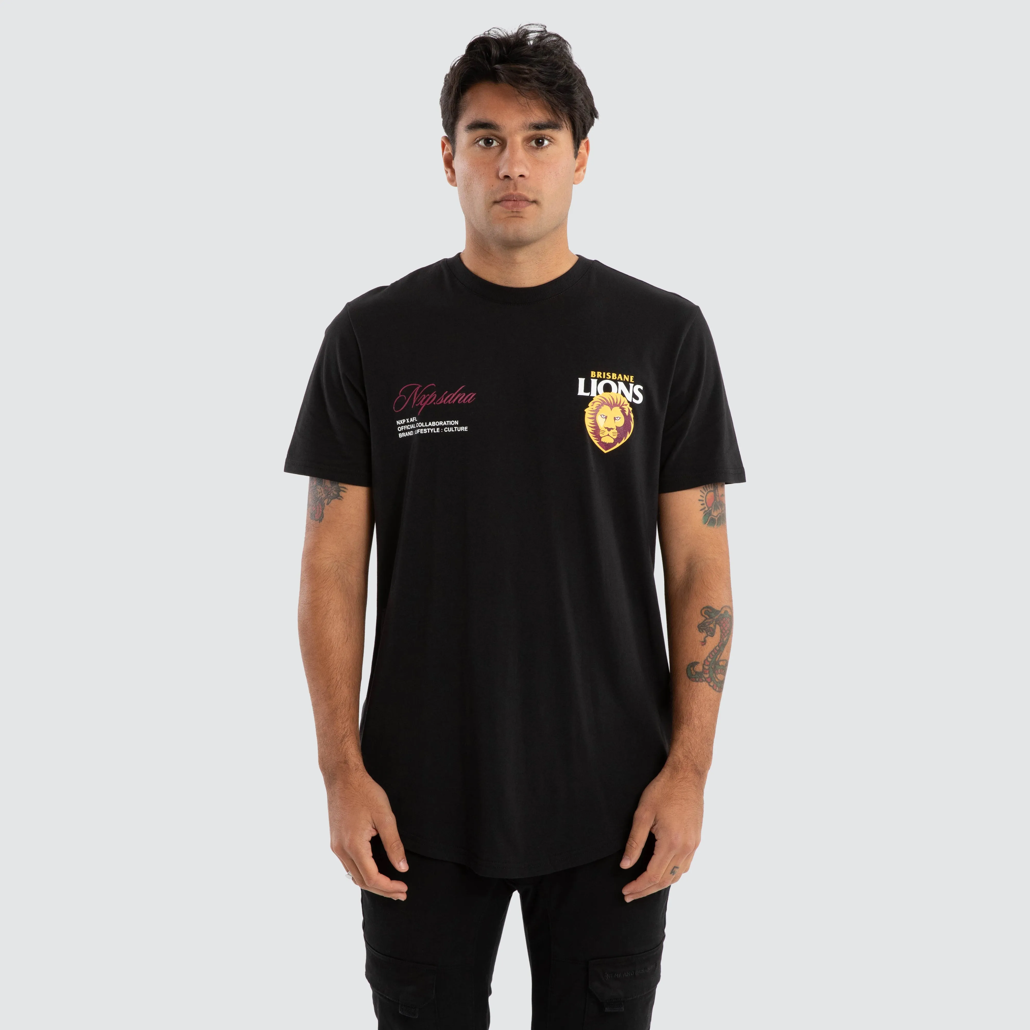 Brisbane Lions AFL Prime Tee Jet Black