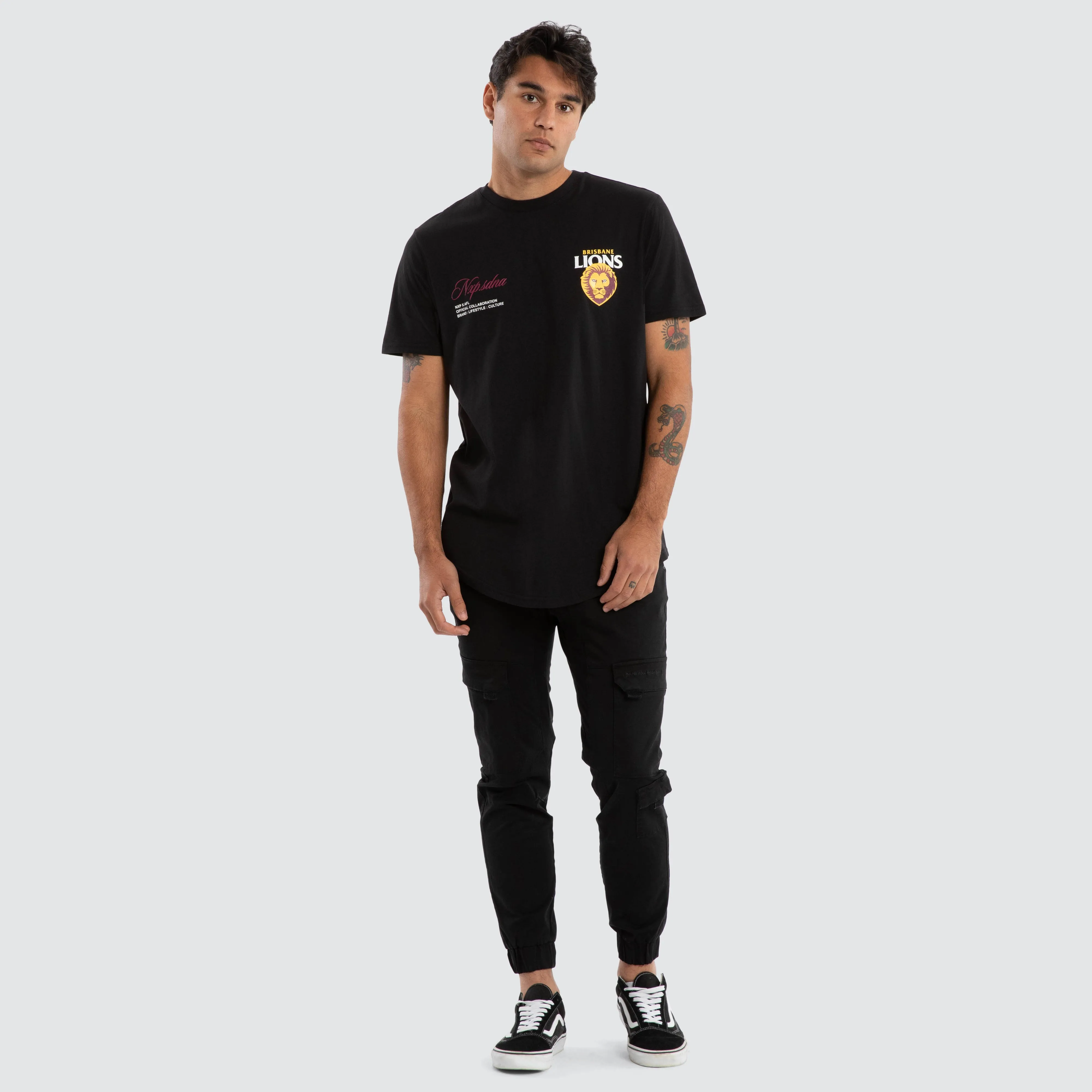 Brisbane Lions AFL Prime Tee Jet Black