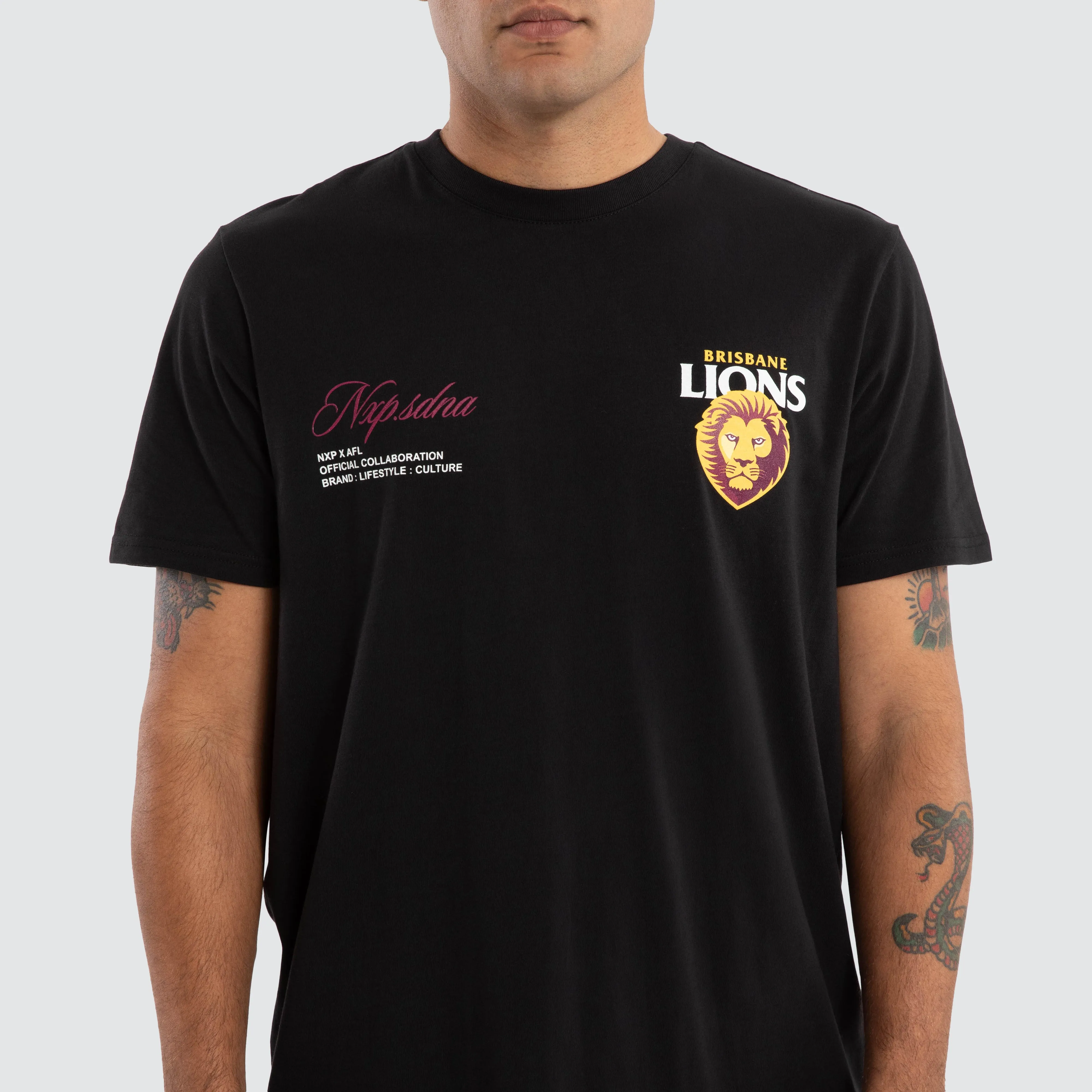 Brisbane Lions AFL Prime Tee Jet Black