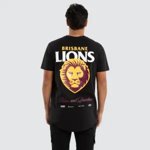 Brisbane Lions AFL Prime Tee Jet Black