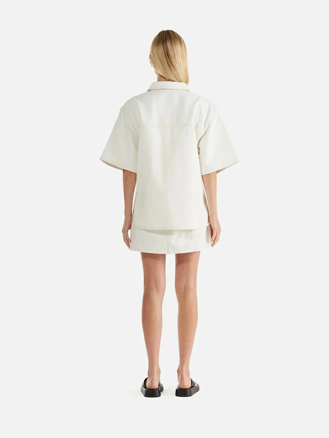 Brooke Denim Shirt WHITE