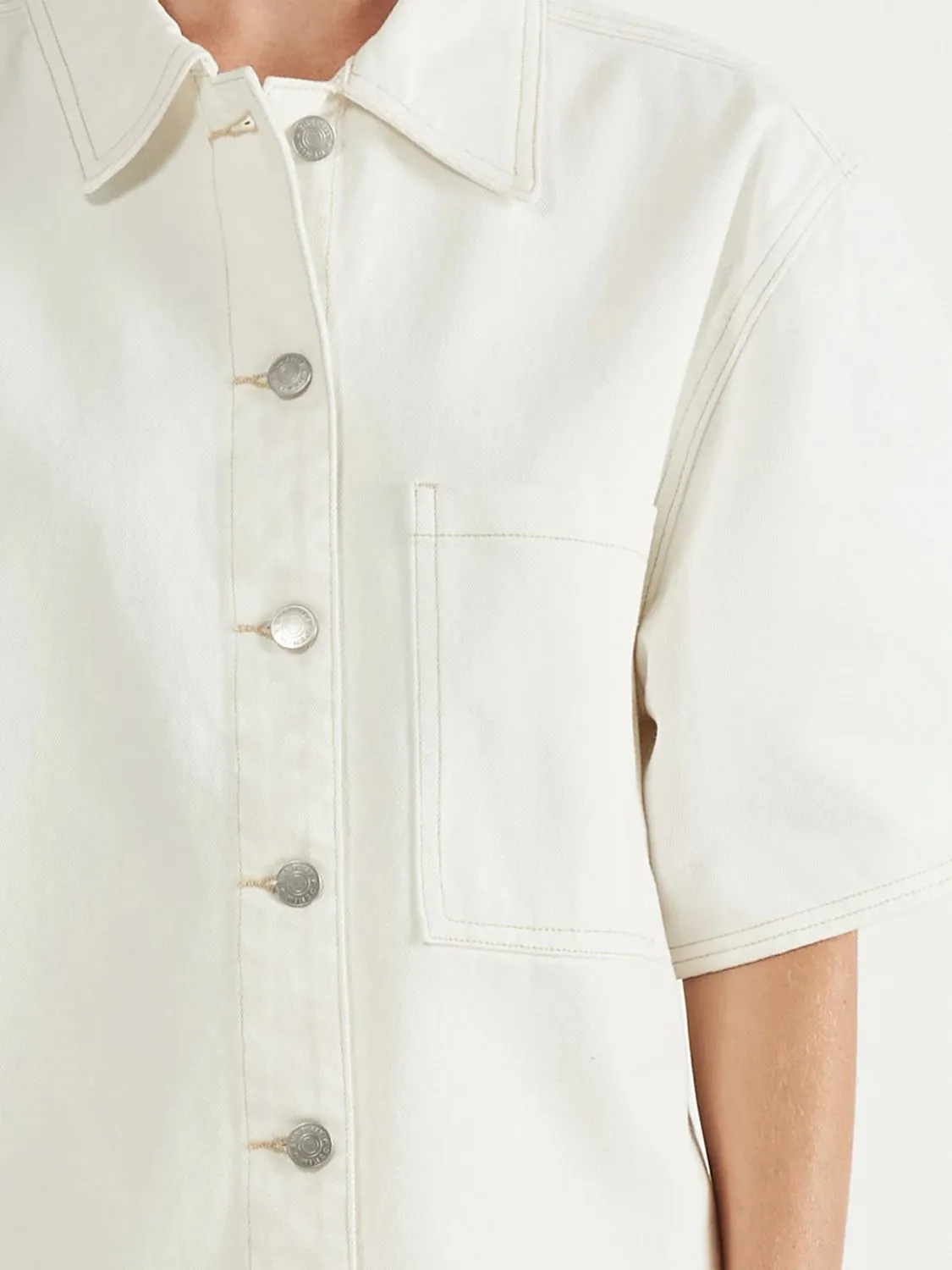 Brooke Denim Shirt WHITE