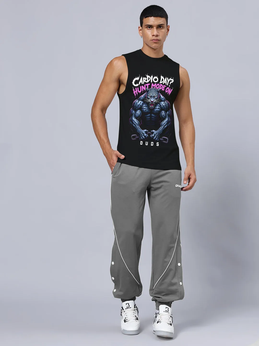 BROSSFINE CONTRAST JOGGERS (GREY)