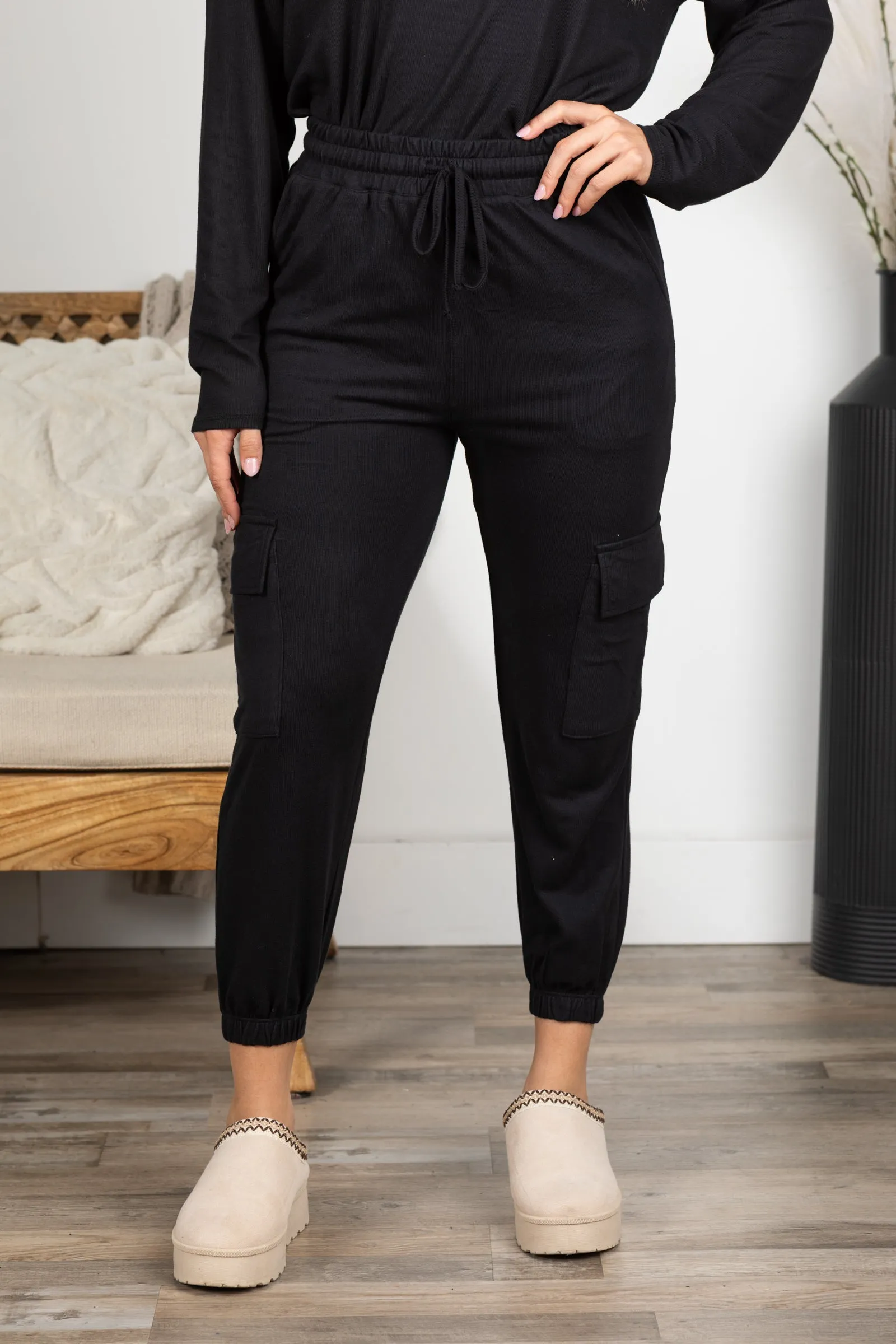 Brushed Hacci Cargo Lounge Jogger Pant