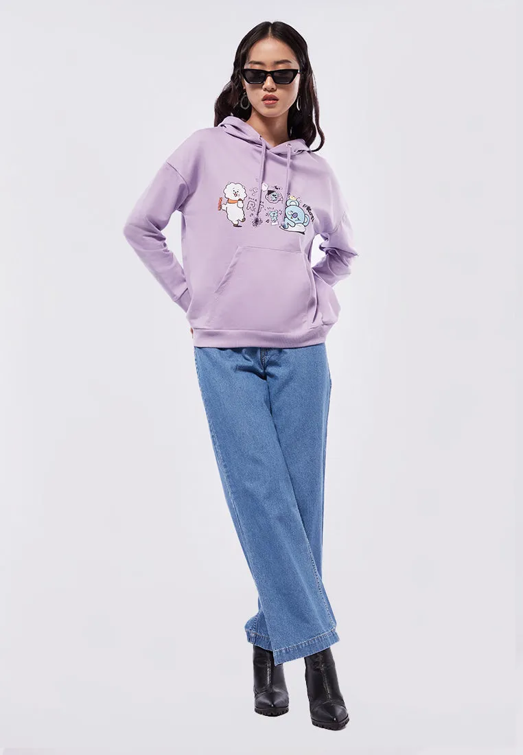 BT21 Oversized Graphic Hoodies