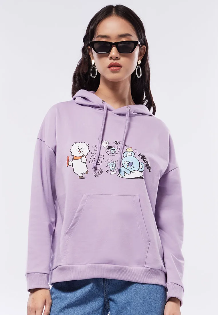 BT21 Oversized Graphic Hoodies