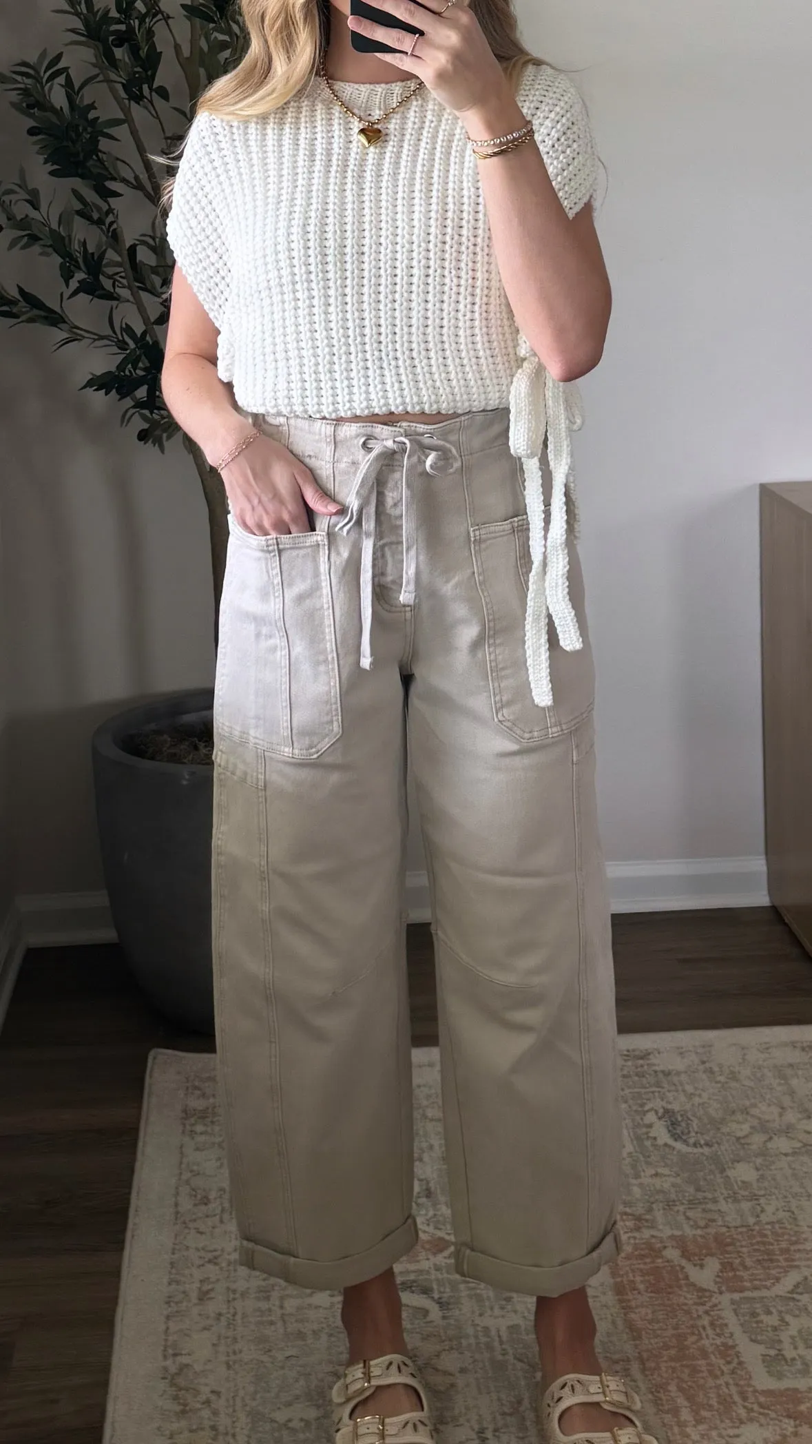 Cargo Barrel Denim / Cream