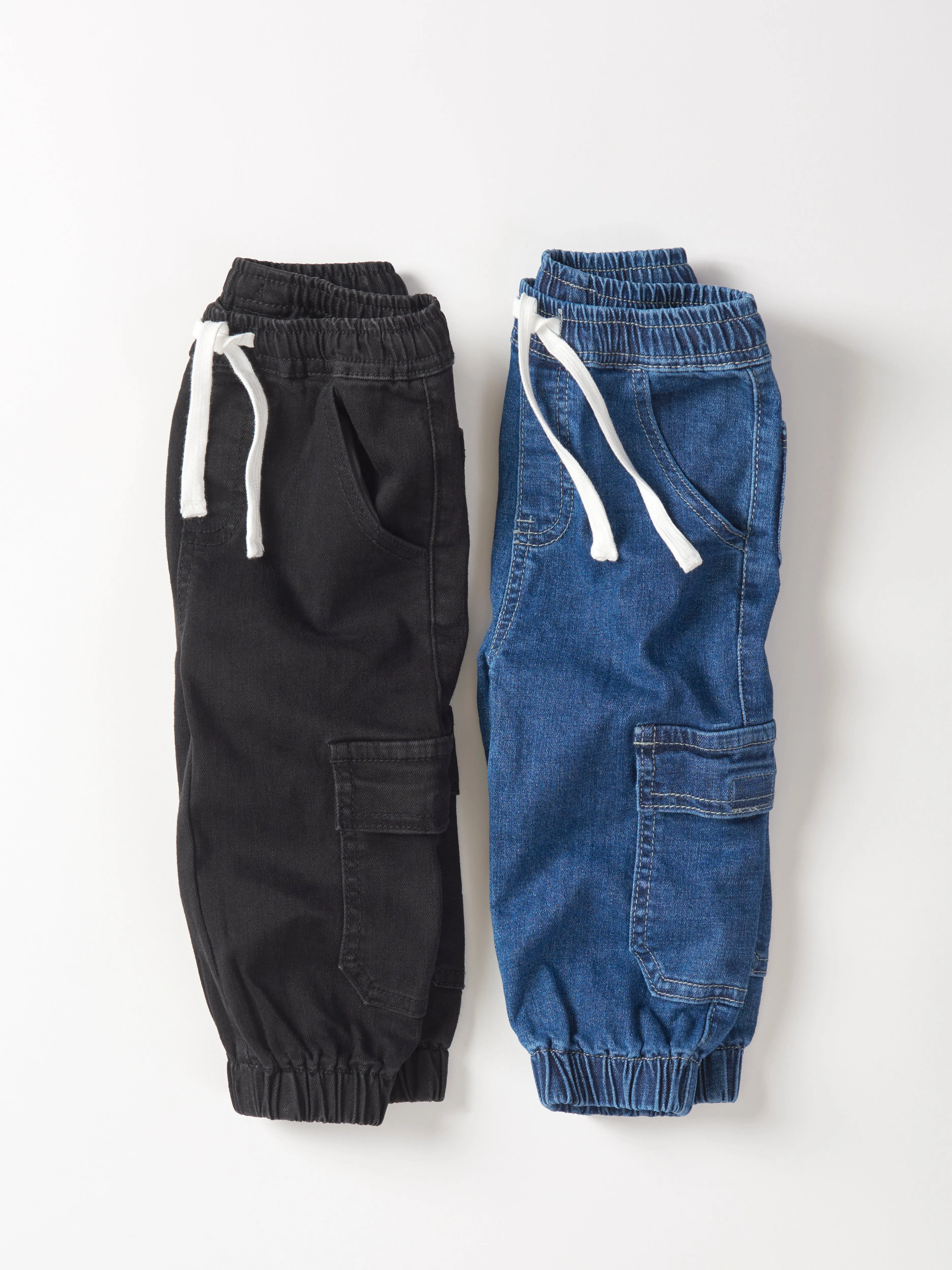 Cargo Denim Jogger - Classic Denim Wash