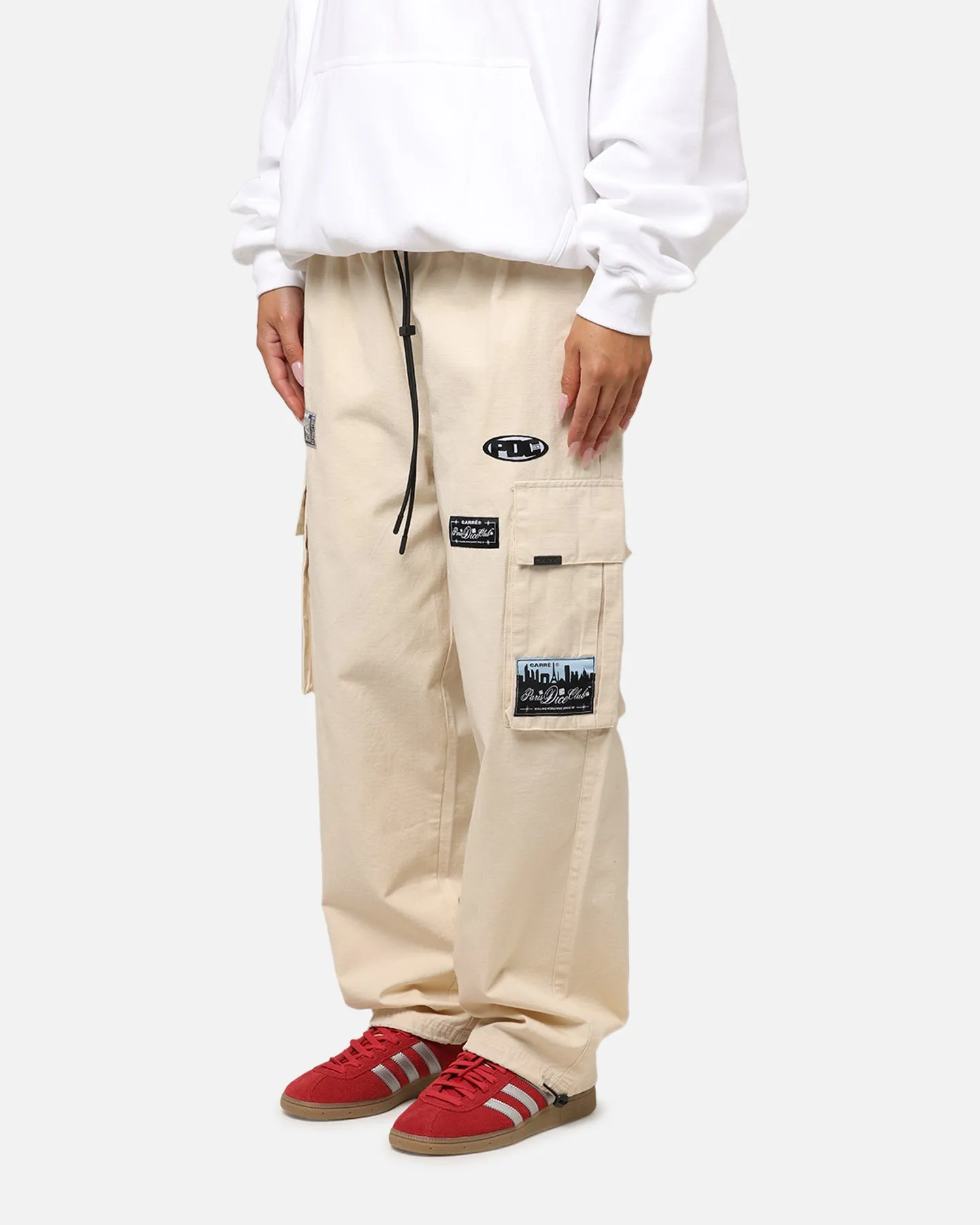 Carre Patchwork Cargo Jogger Cream
