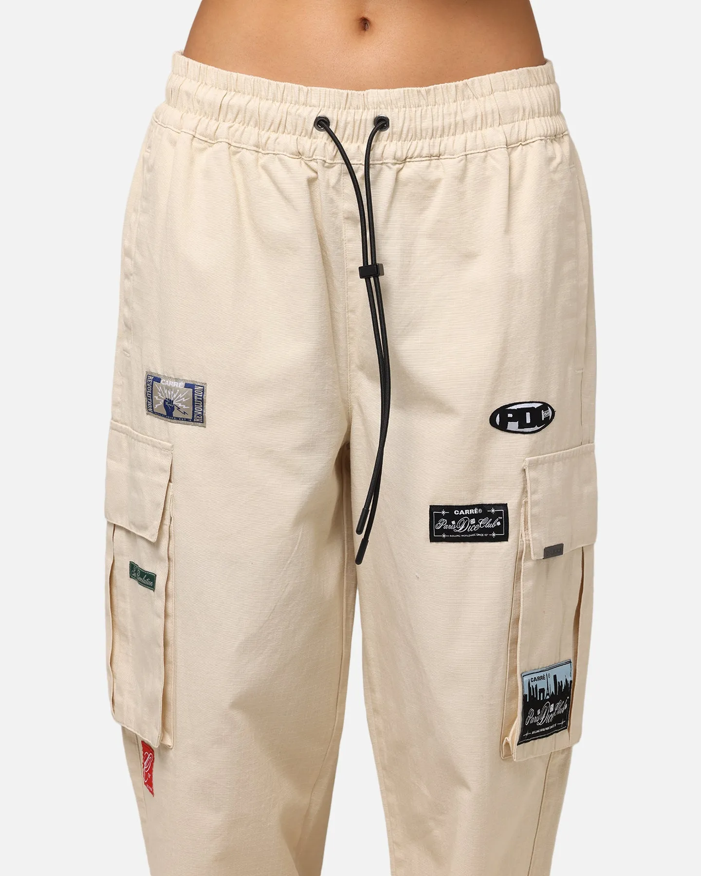 Carre Patchwork Cargo Jogger Cream