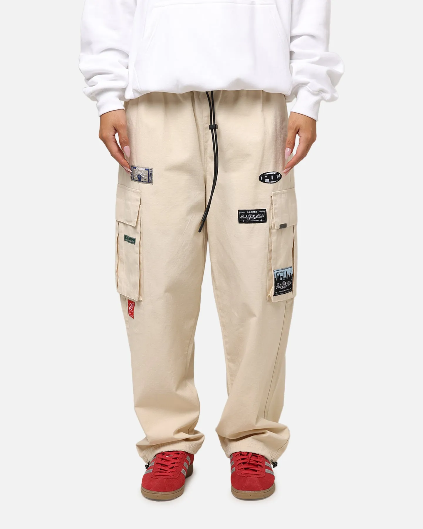 Carre Patchwork Cargo Jogger Cream