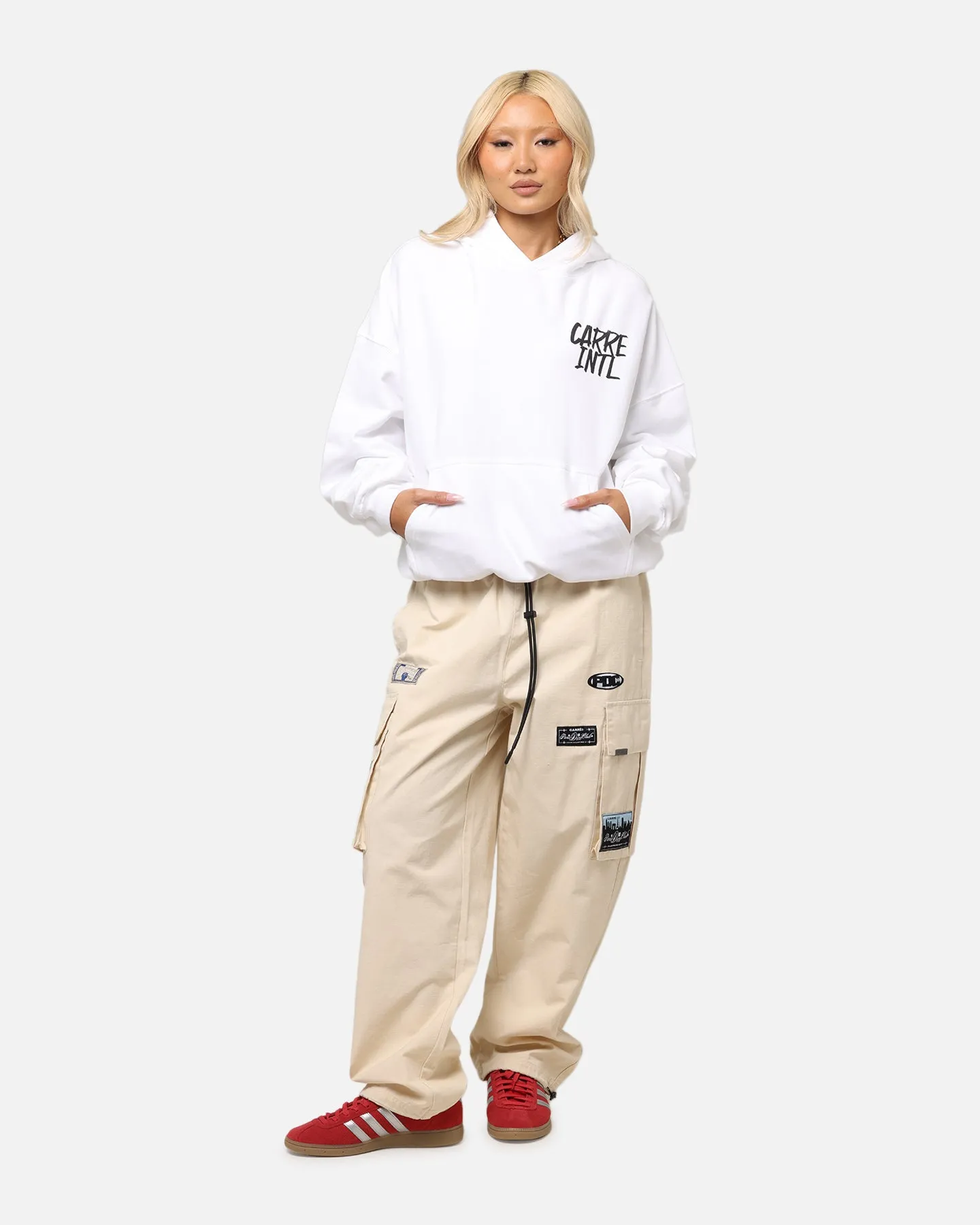 Carre Patchwork Cargo Jogger Cream