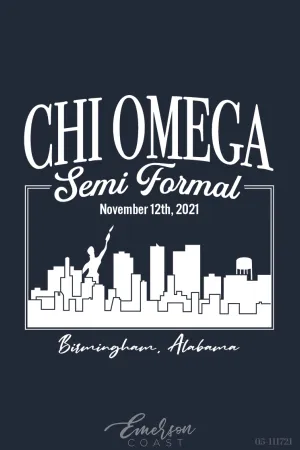 Chi Omega Birmingham Southern College Semi Formal T-shirt
