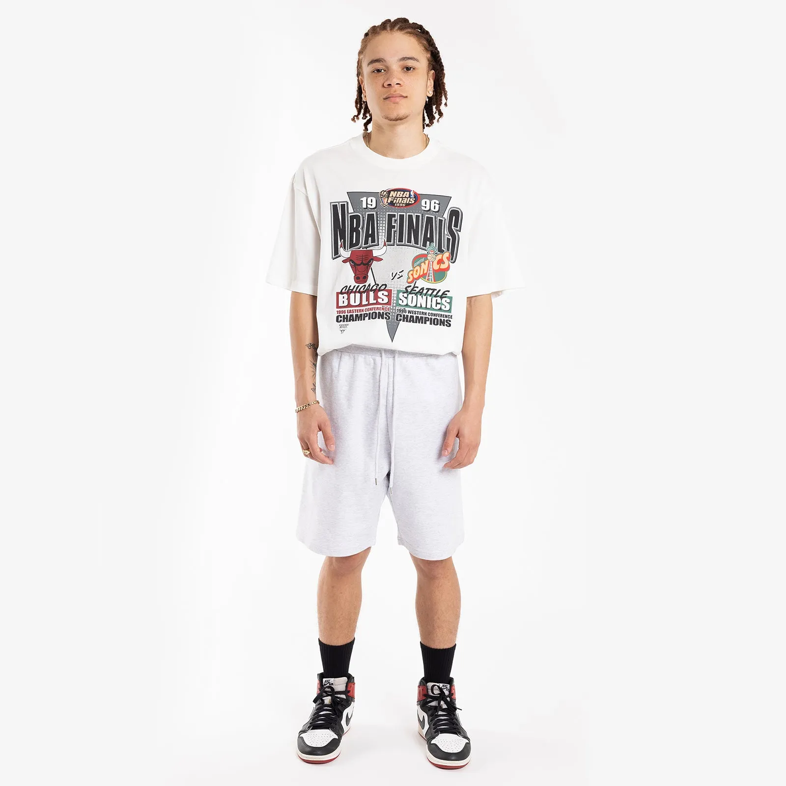 Chicago Bulls Vs Seattle Supersonics 1996 NBA Finals Tee - Vintage White