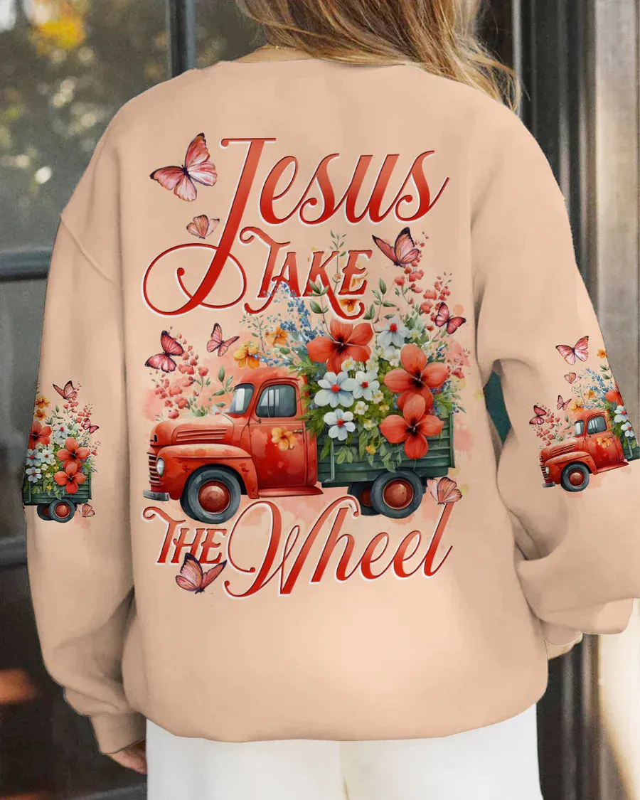 Christianartbag Clothing, Jesus Take The Wheel Women's All Over Print Shirt, Graphic Hoodie, Christian Clothing, Christmas Gift, CABCT03041223.
