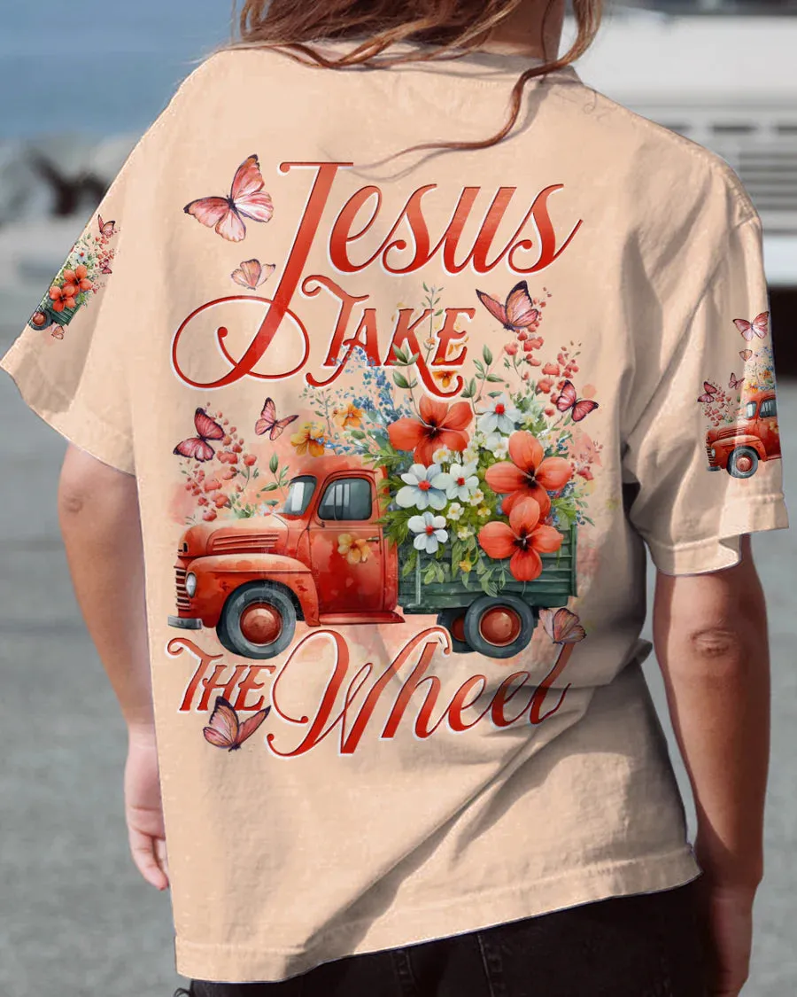 Christianartbag Clothing, Jesus Take The Wheel Women's All Over Print Shirt, Graphic Hoodie, Christian Clothing, Christmas Gift, CABCT03041223.