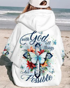 Christianartbag Clothing, With God All Things Are Possible Women's All Over Print Shirt, Graphic Hoodie, Christian Clothing, Christmas Gift, CABCT02141123.