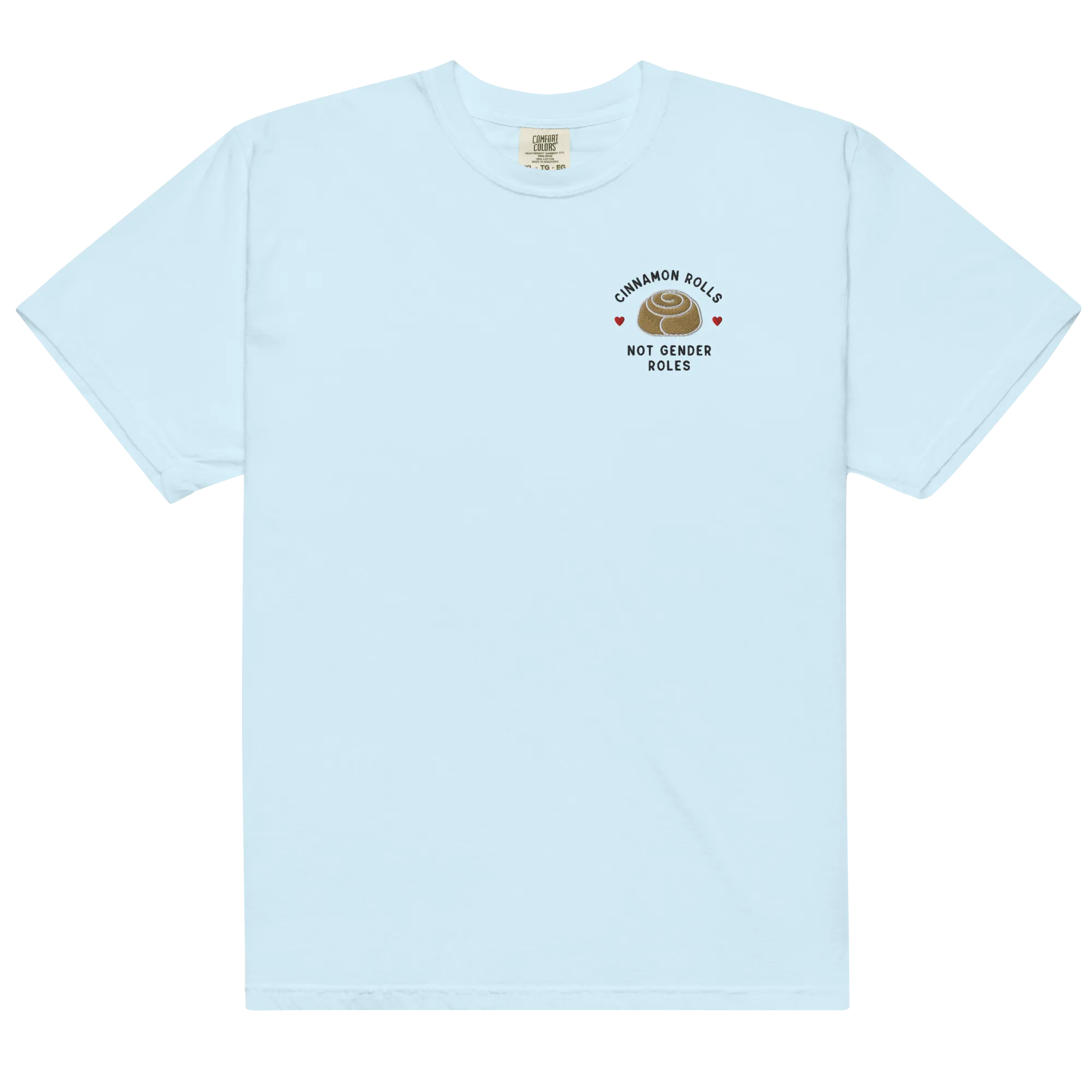 Cinnamon Rolls Not Gender Roles Embroidered Premium T-Shirt