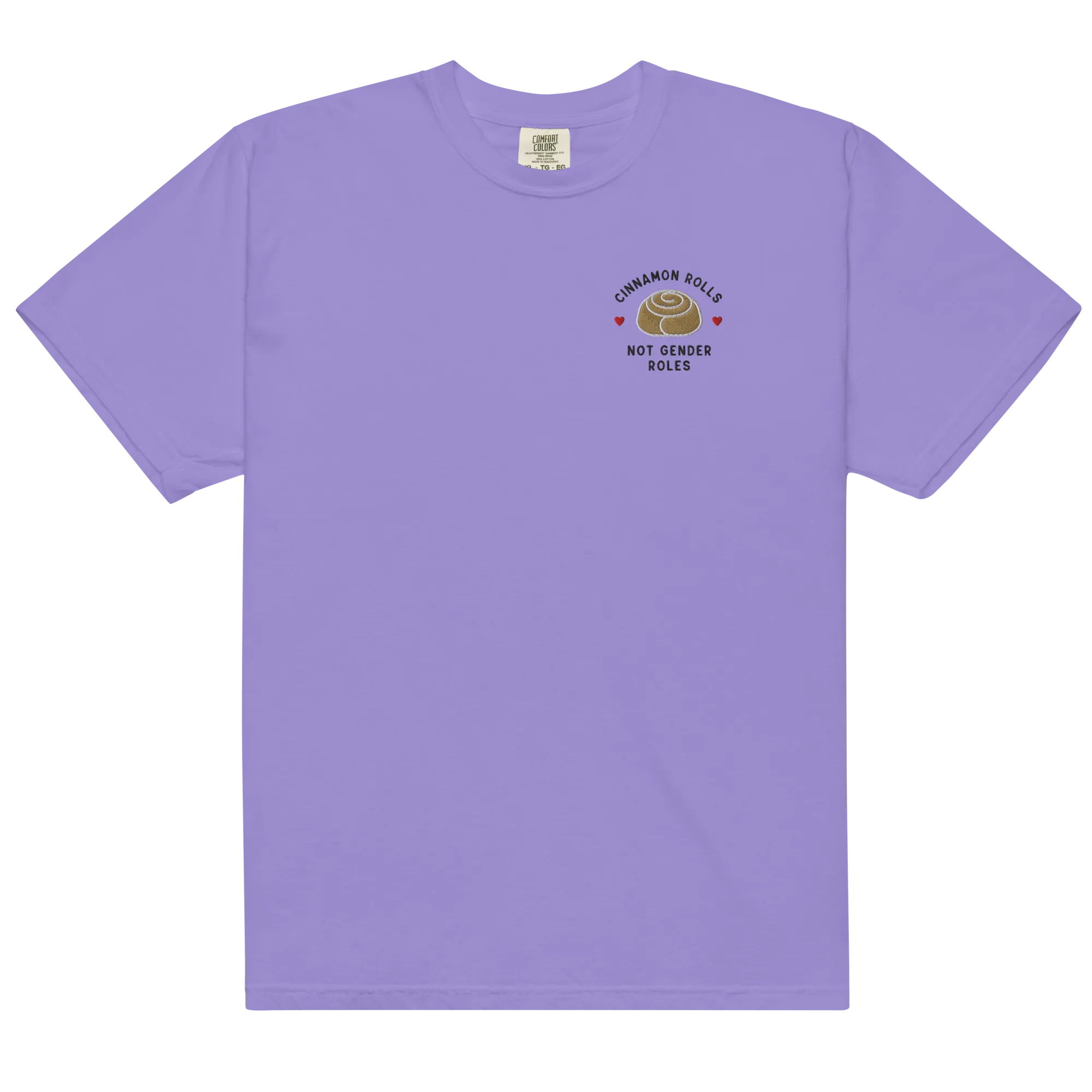 Cinnamon Rolls Not Gender Roles Embroidered Premium T-Shirt