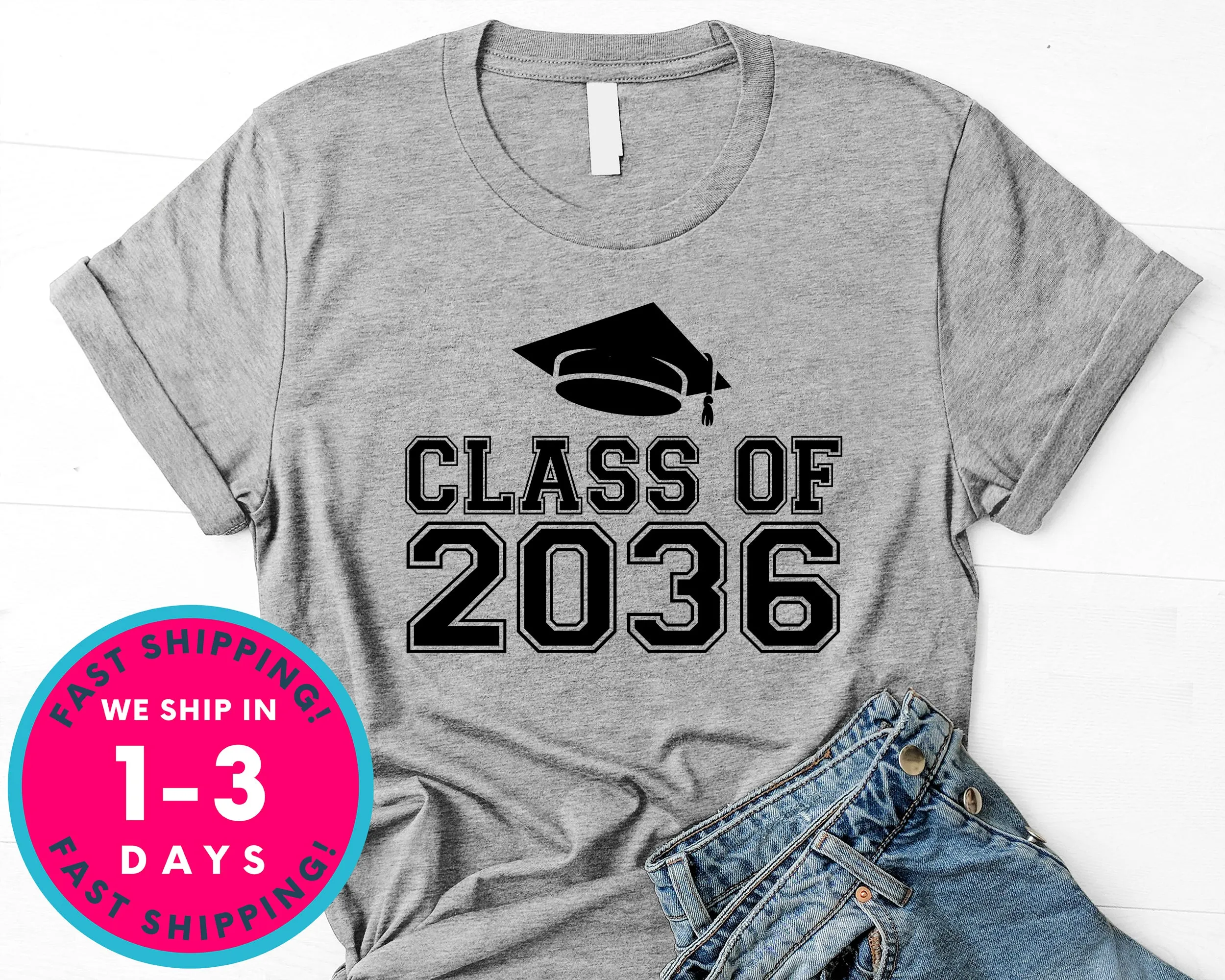 Class Of 2036 T-Shirt - Back To School College Shirt