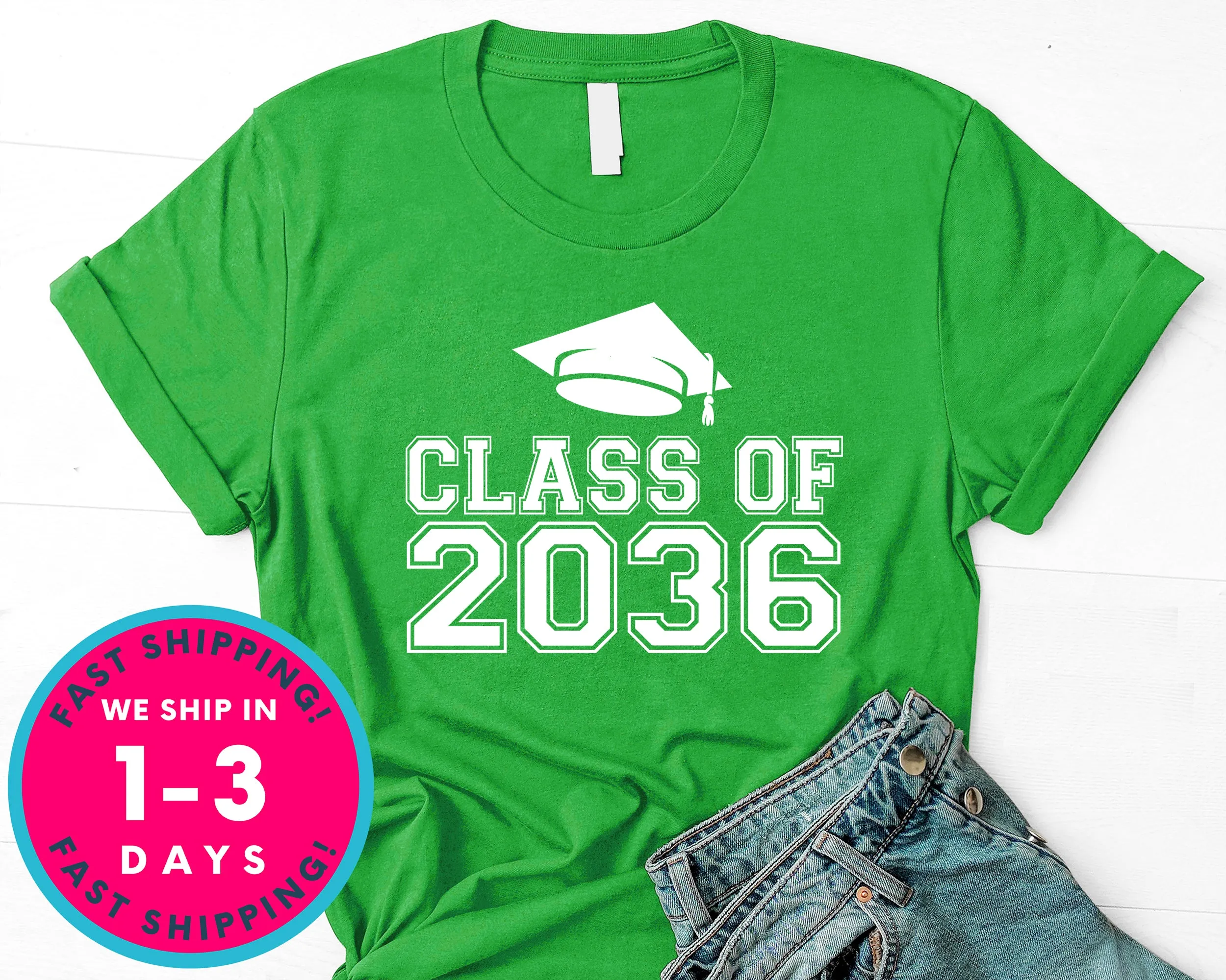 Class Of 2036 T-Shirt - Back To School College Shirt
