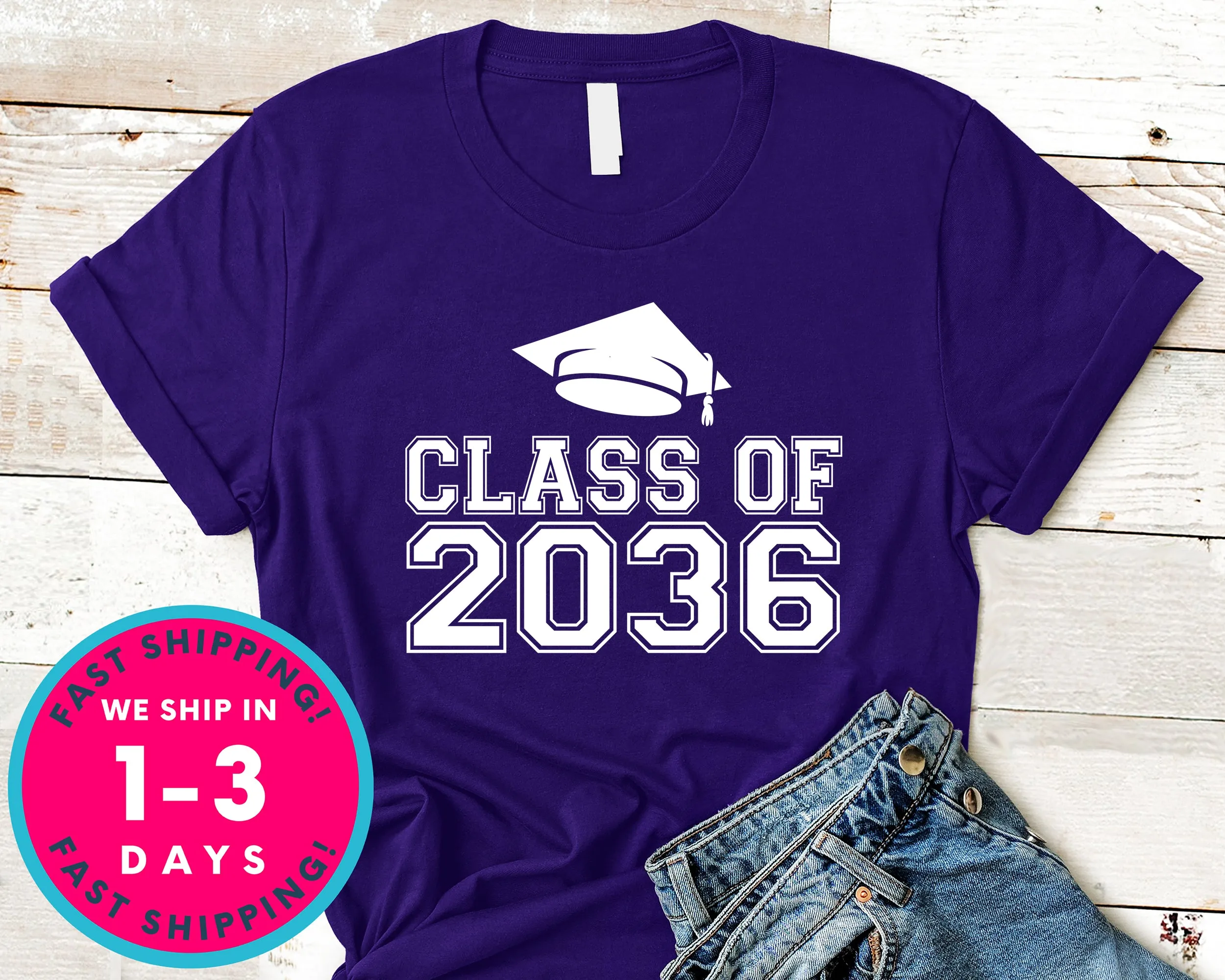 Class Of 2036 T-Shirt - Back To School College Shirt