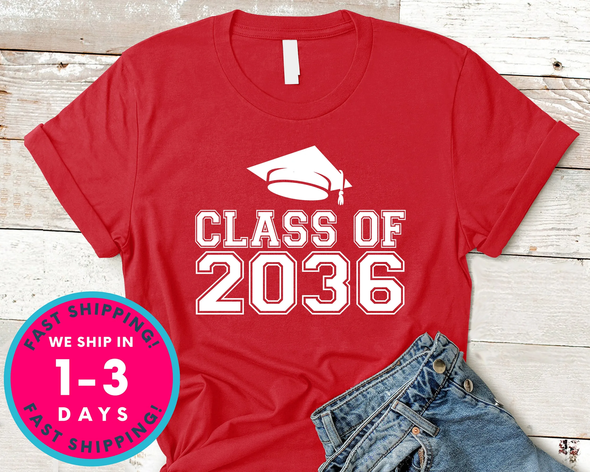 Class Of 2036 T-Shirt - Back To School College Shirt