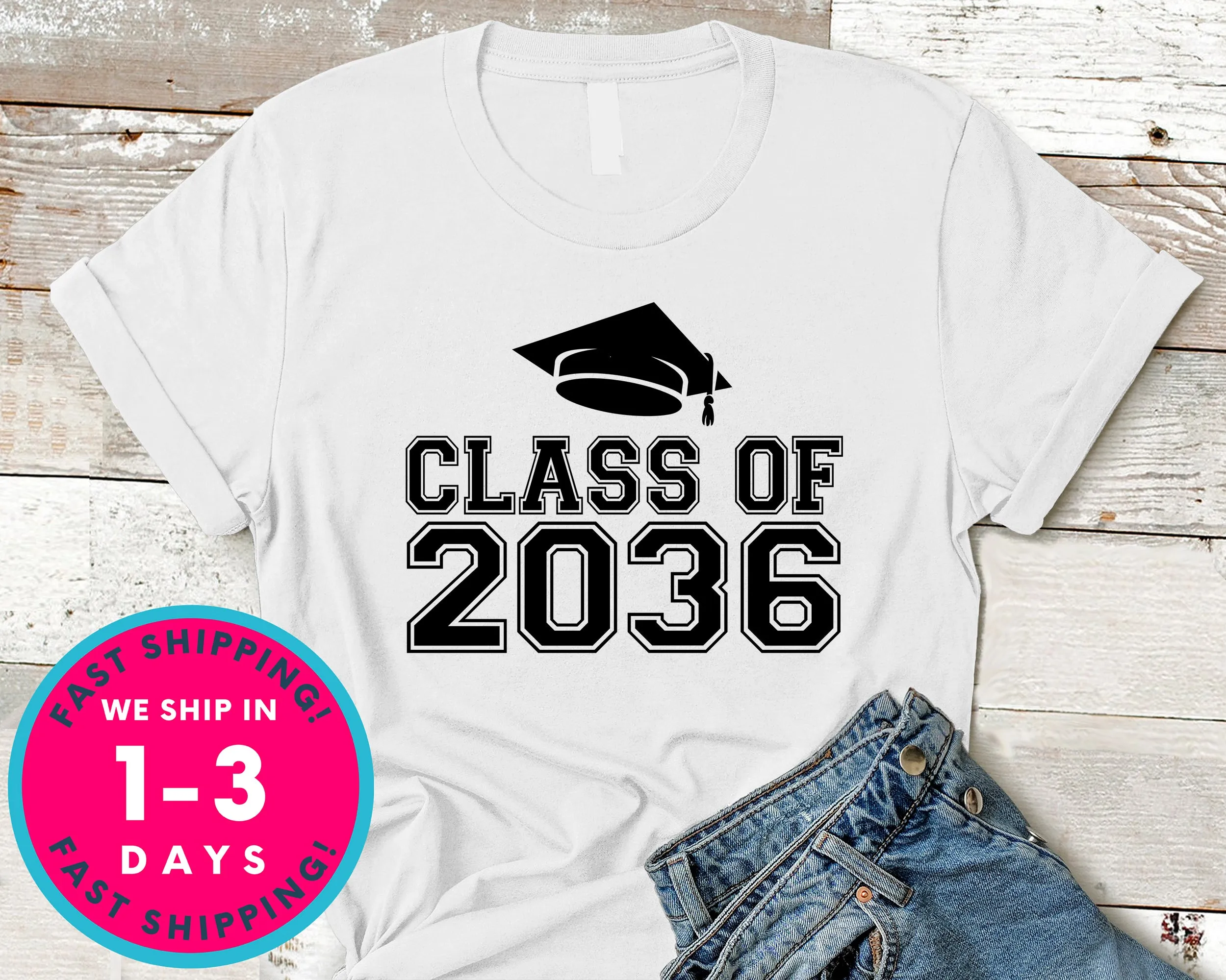Class Of 2036 T-Shirt - Back To School College Shirt