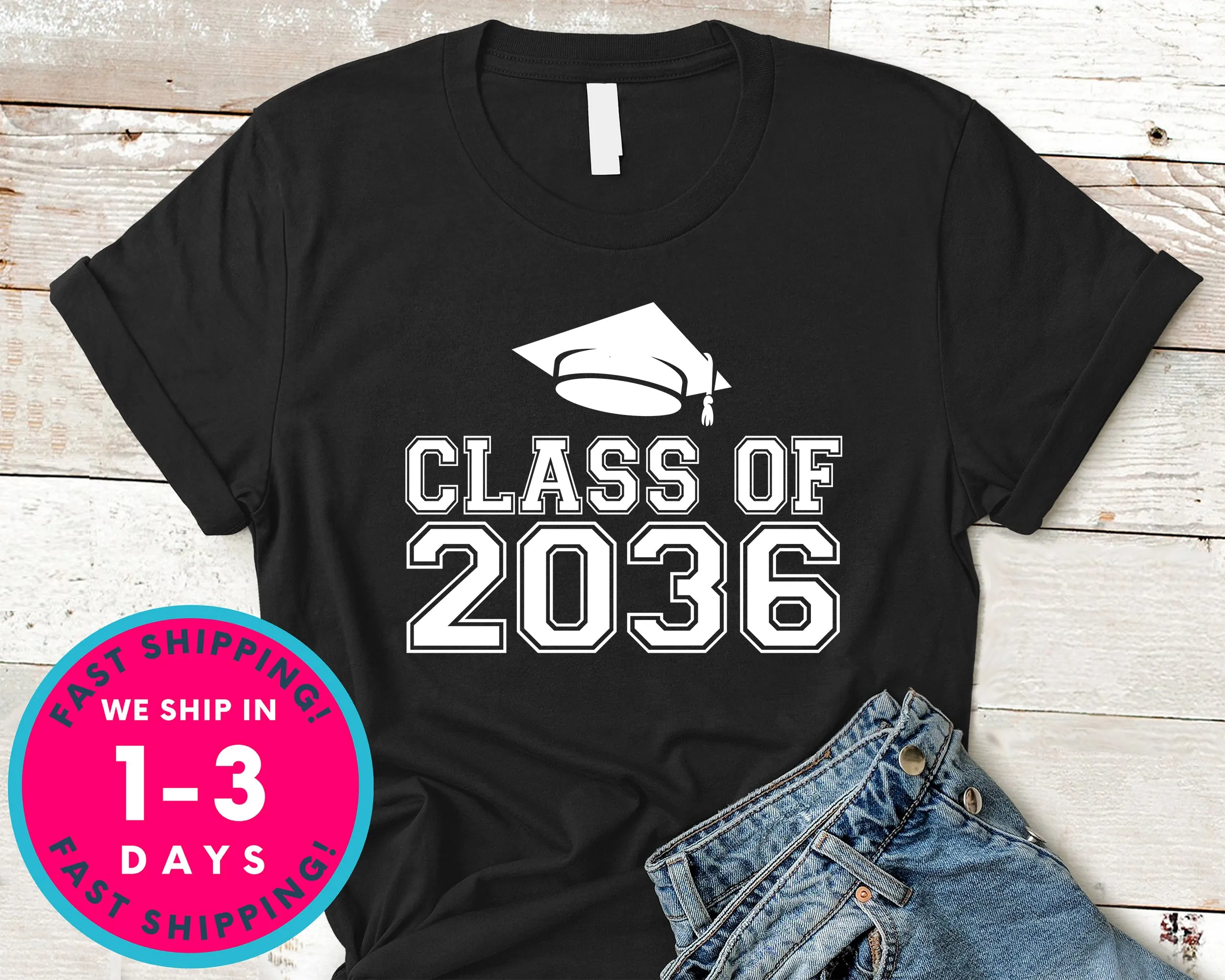 Class Of 2036 T-Shirt - Back To School College Shirt