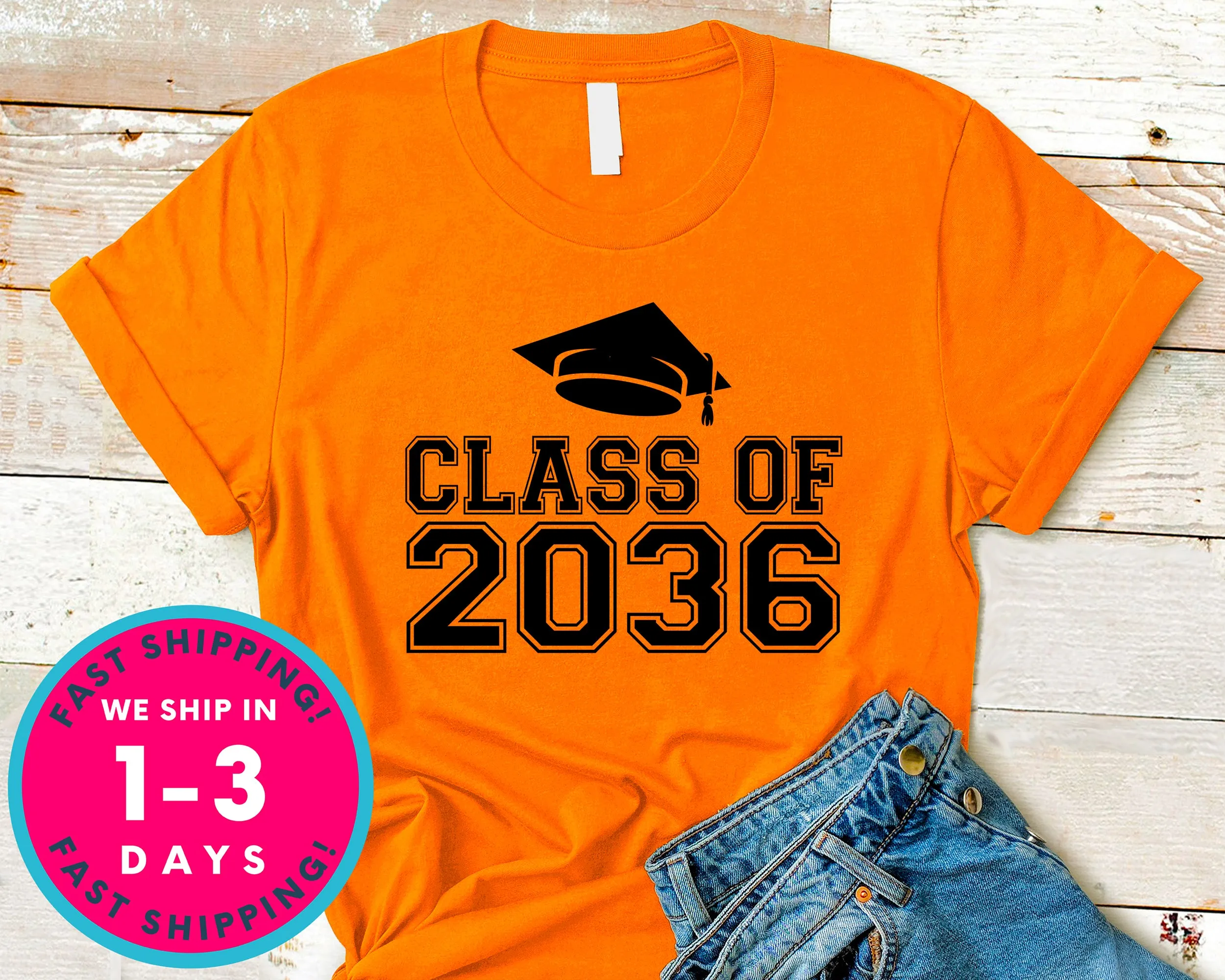 Class Of 2036 T-Shirt - Back To School College Shirt