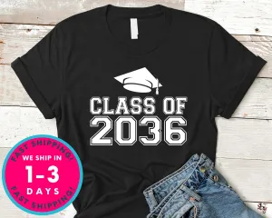 Class Of 2036 T-Shirt - Back To School College Shirt