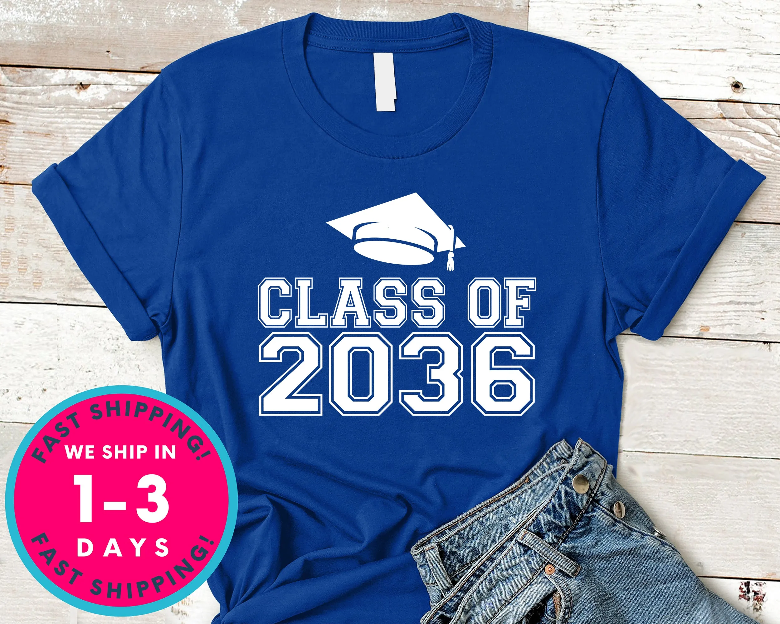 Class Of 2036 T-Shirt - Back To School College Shirt