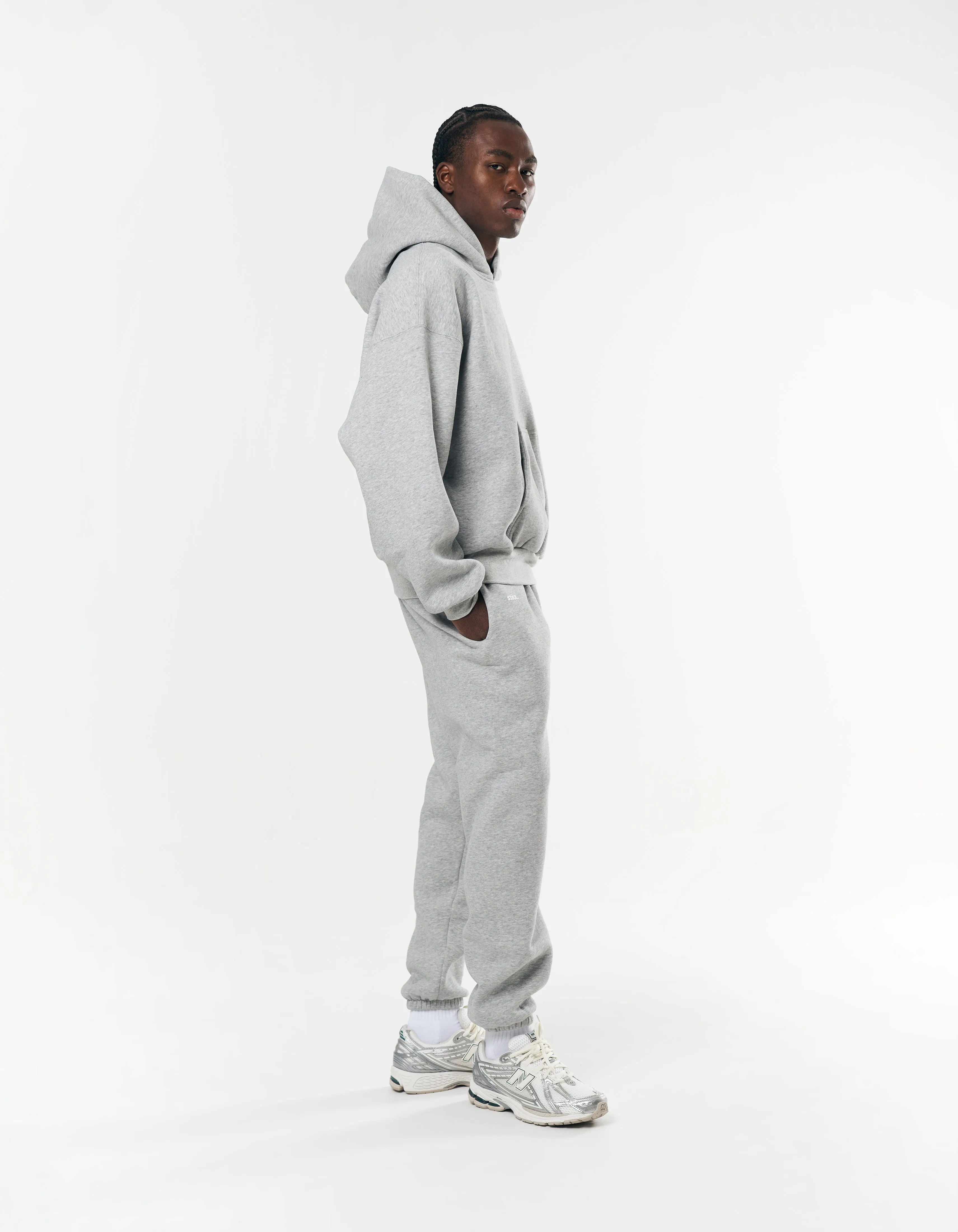 Classic Cuffed Jogger - Dark Grey Marle