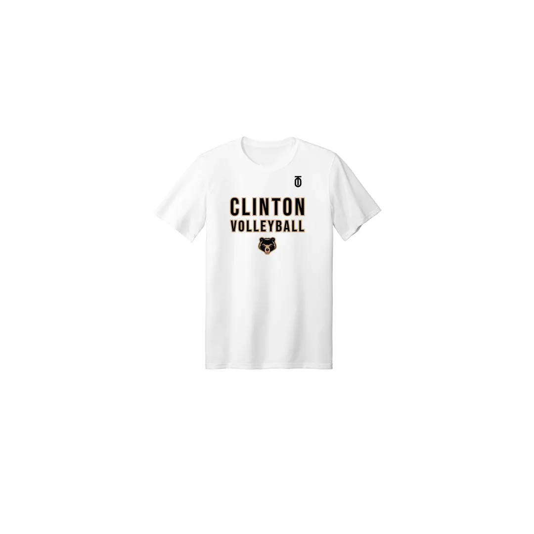 Clinton College Volleyball Team Dri Fit Shirts (Black & White)