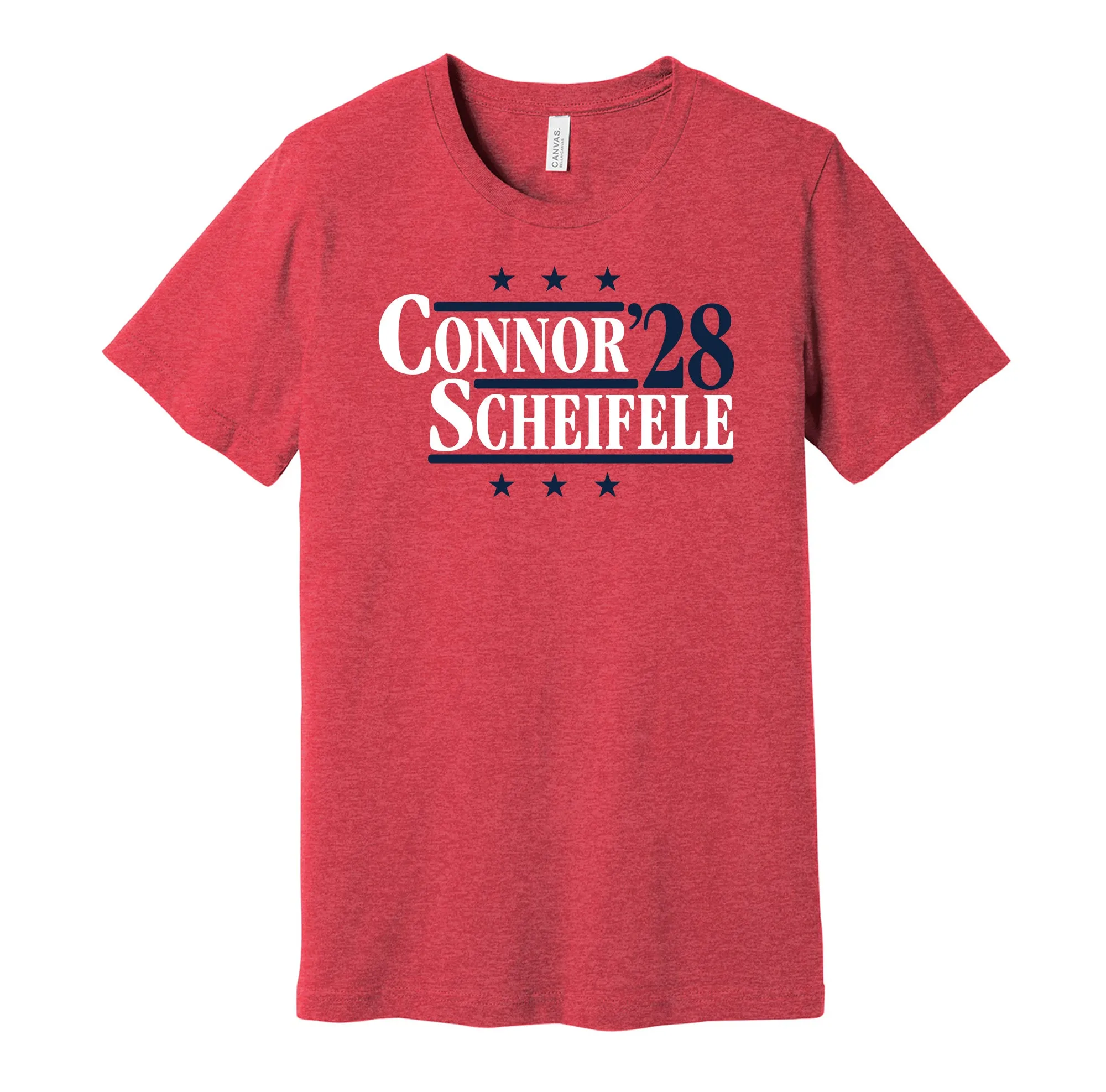 Connor & Scheifele '28 - Winnipeg Hockey Political Campaign Parody T-Shirt - Hyper Than Hype Shirts