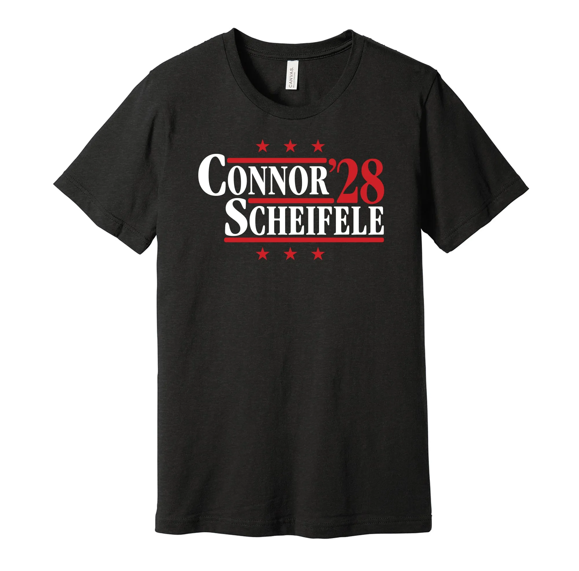 Connor & Scheifele '28 - Winnipeg Hockey Political Campaign Parody T-Shirt - Hyper Than Hype Shirts