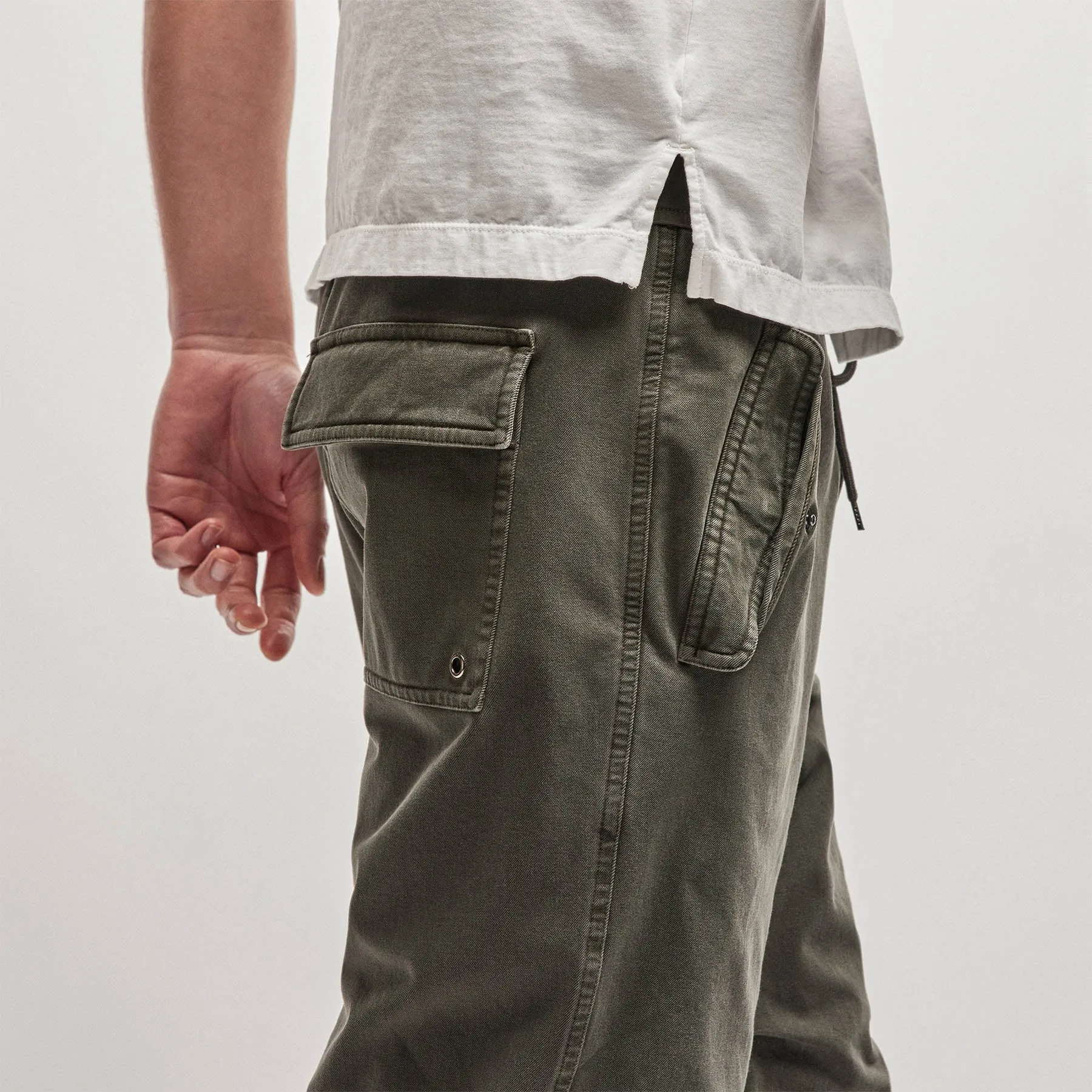 Cotton Terry Flight Pant - Dark Olive Pigment